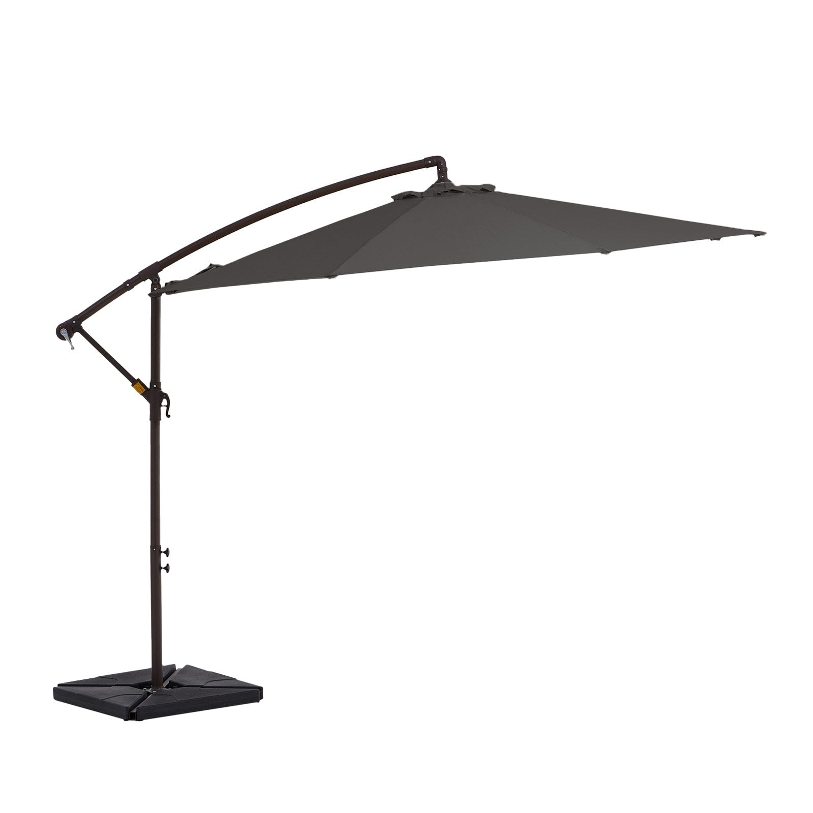 10 ft Steel Crank-lift Cantilever Umbrella With Weighted Base