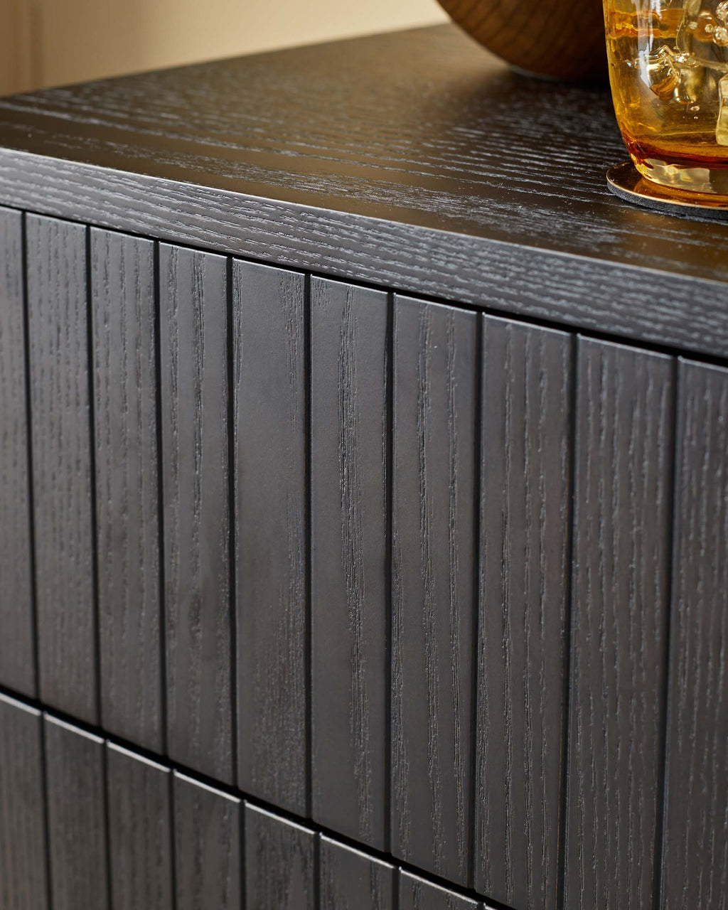 Toronto dark ash 2 drawer bedside table