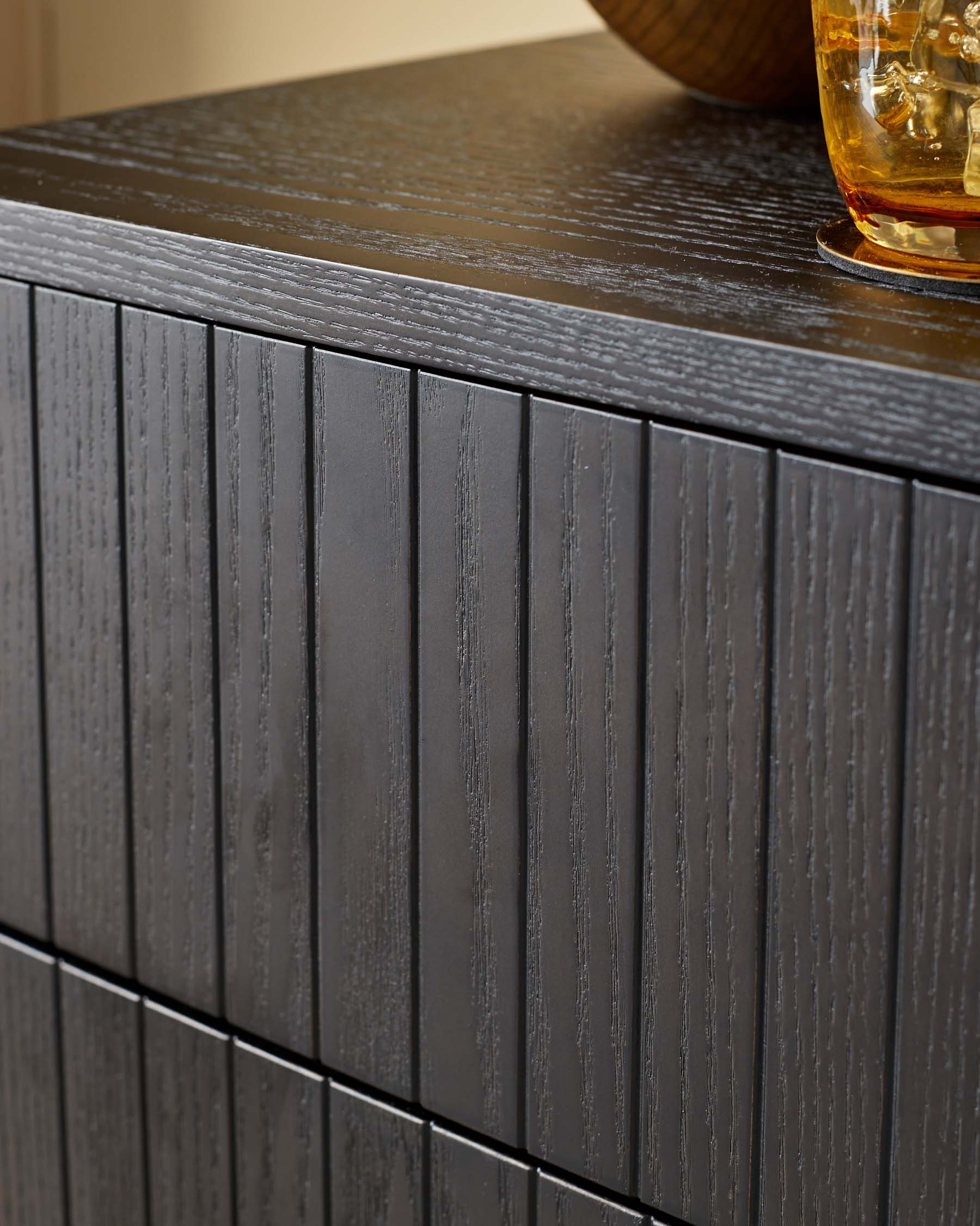 Toronto dark ash 2 drawer bedside table