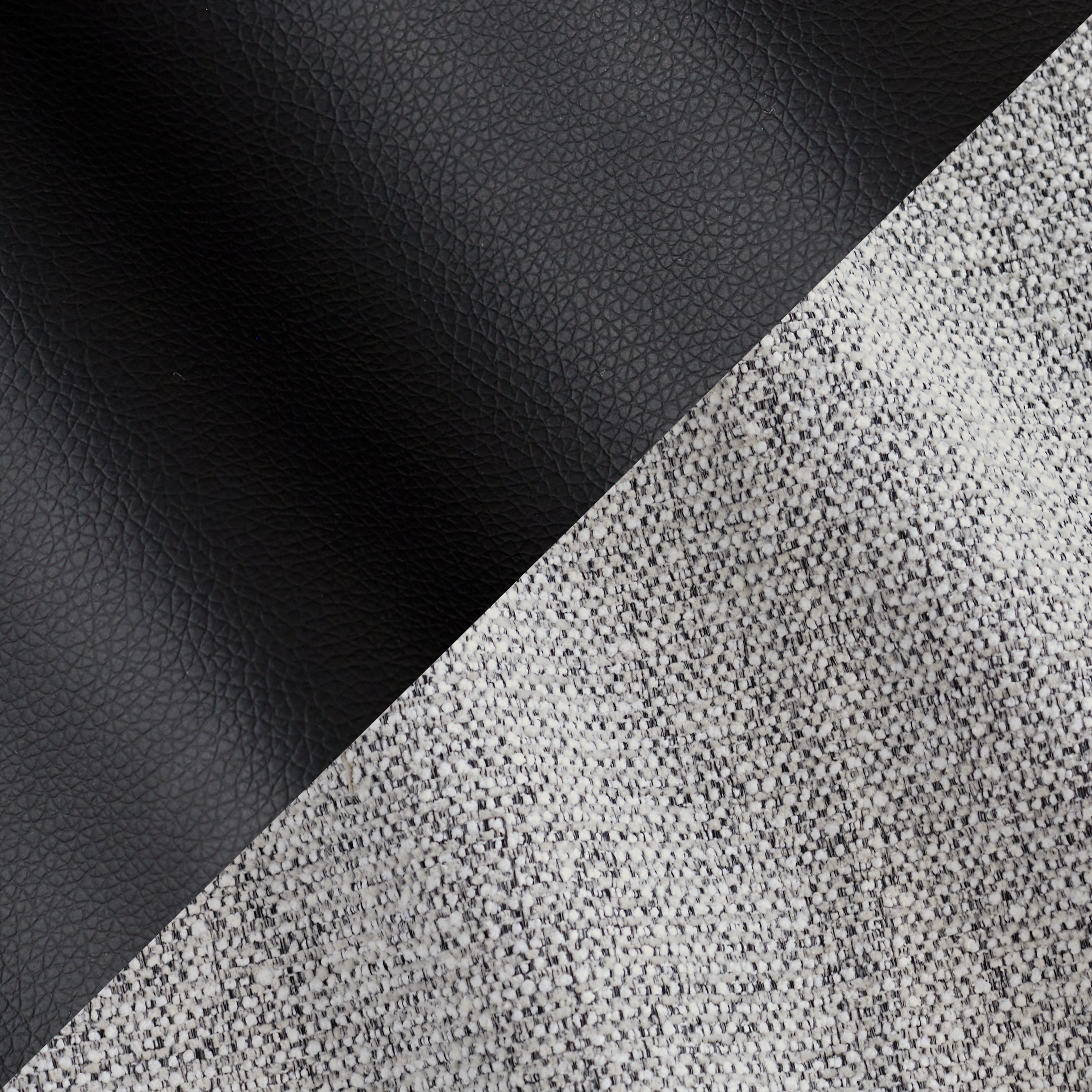 Salt and Pepper Chunky Chenille and Black Durosoft Touch Faux Leather II