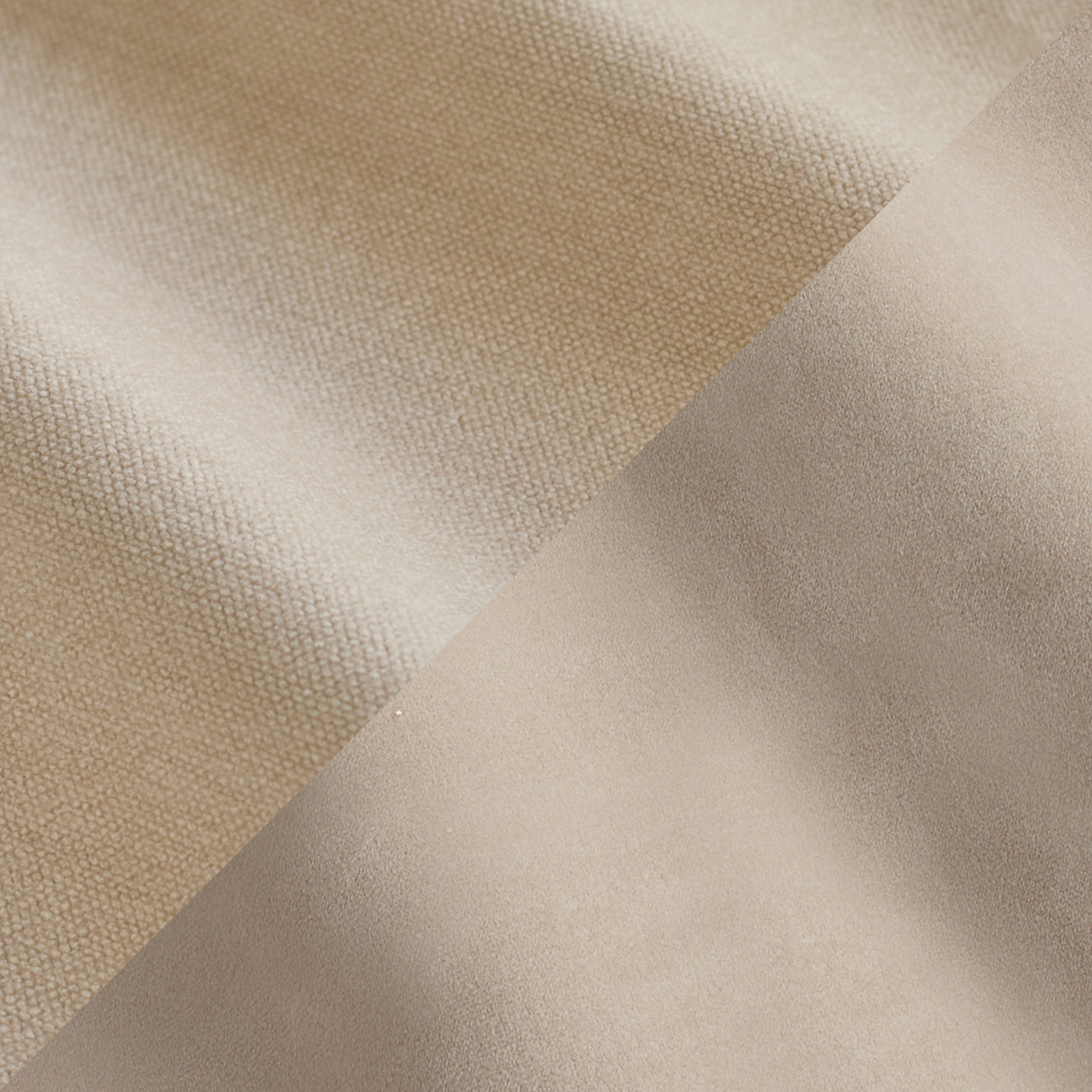 Champagne Signature Velvet and Natural Cosy Chenille