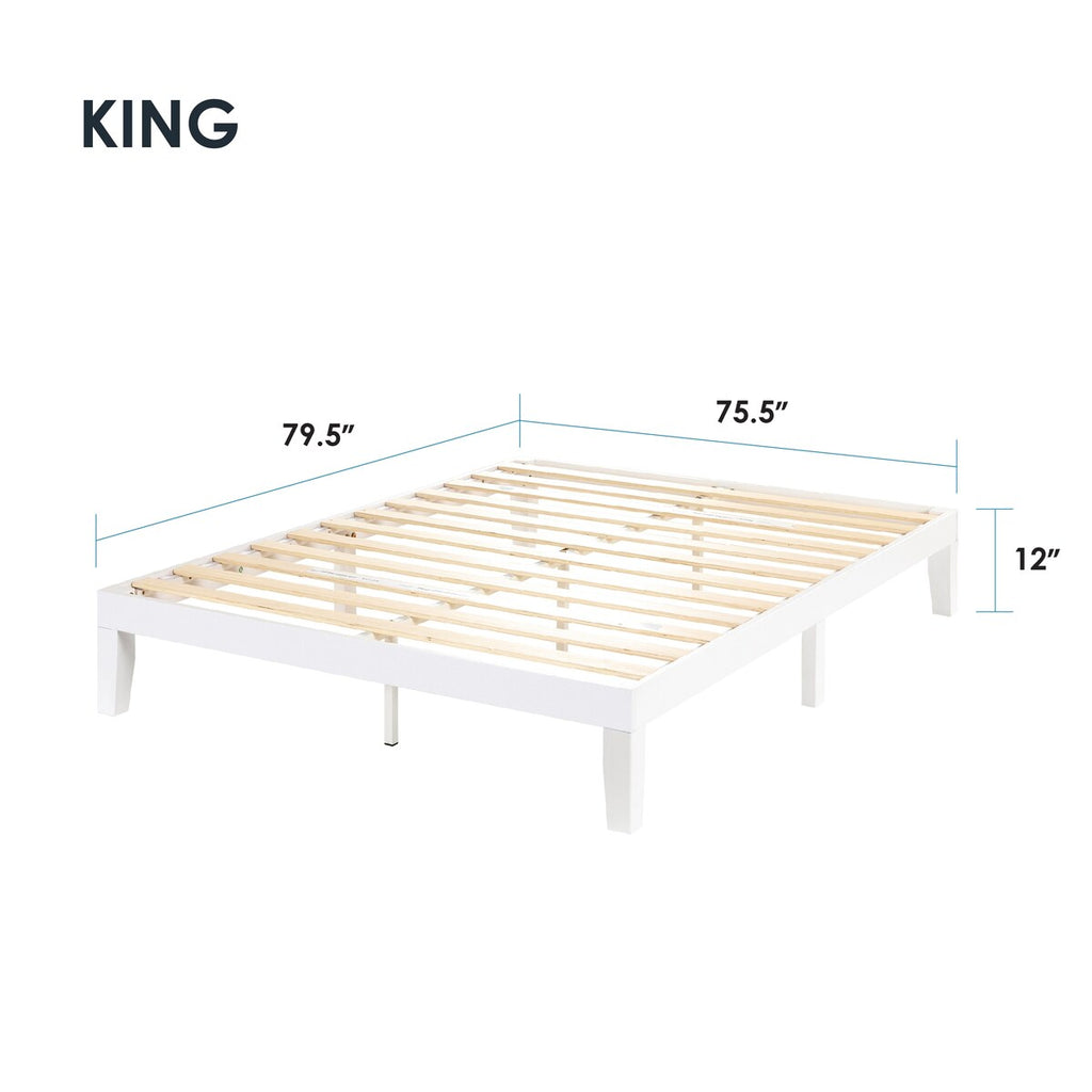 12 Classic Solid Wood Platform Bed Frame