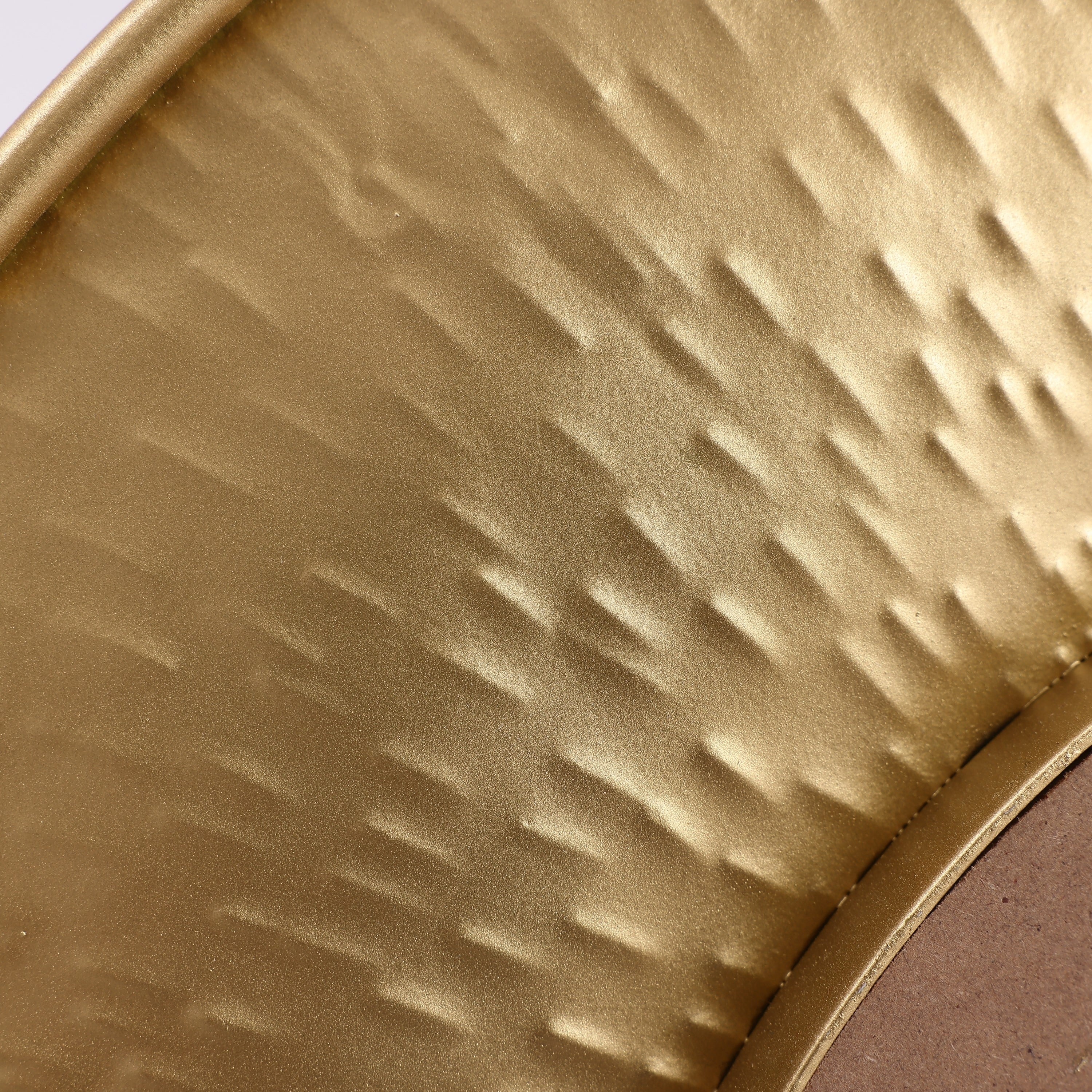 3-Piece Gold Metal Round Wall Mirror Set - 22.25 Diameter x 2.36 D