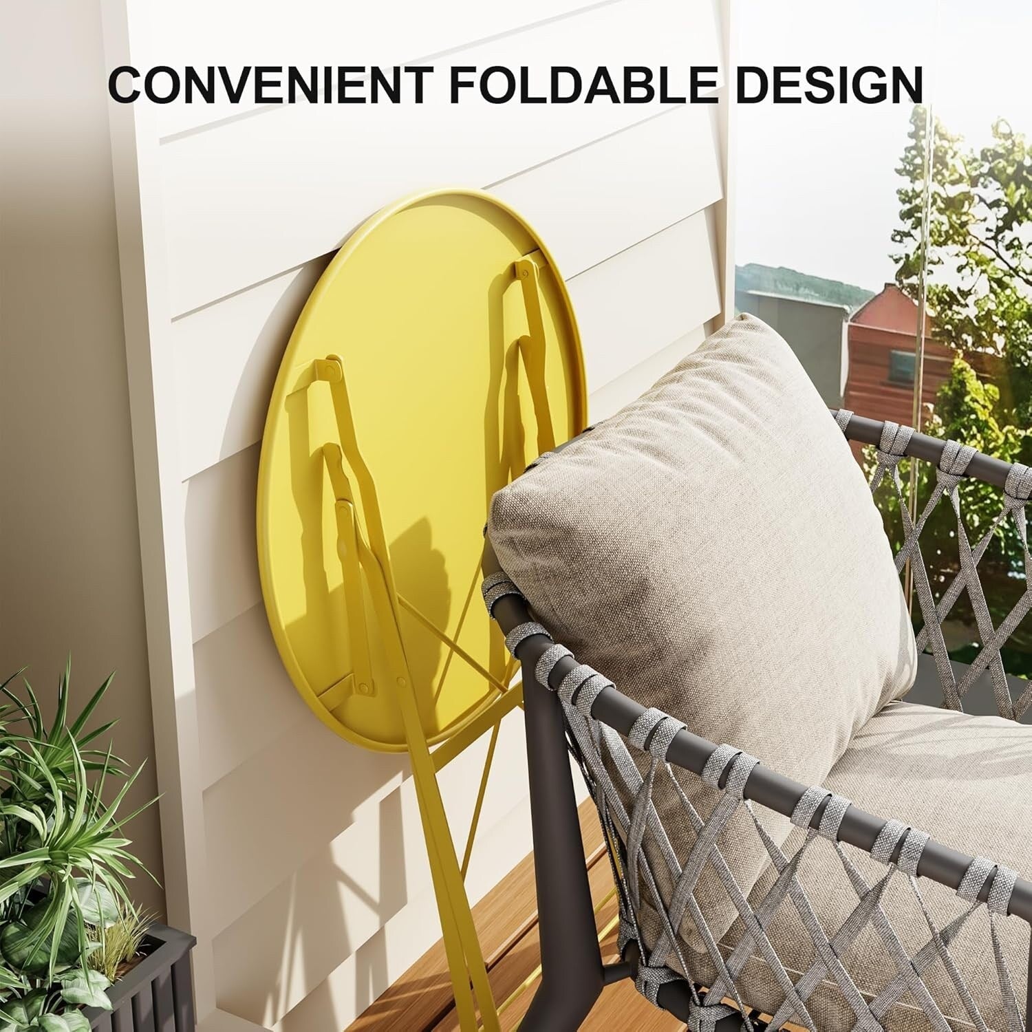 3 Pieces Patio Bistro Sets