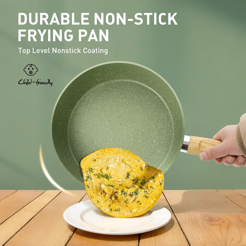 30-Piece Kitchen Granite Cookware and Bakeware Set, Cooking Pans Set Non-Stick Pots and Pans Set