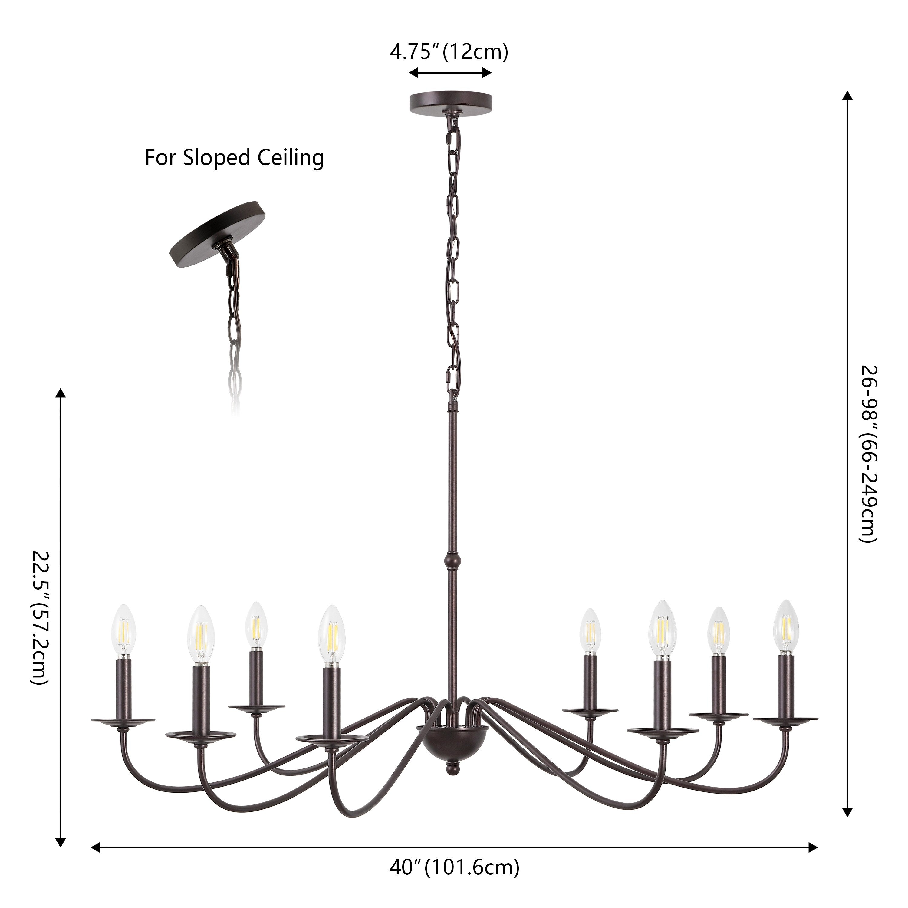 34.75 6-Light Iron LED Chandelier, by JONATHAN Y