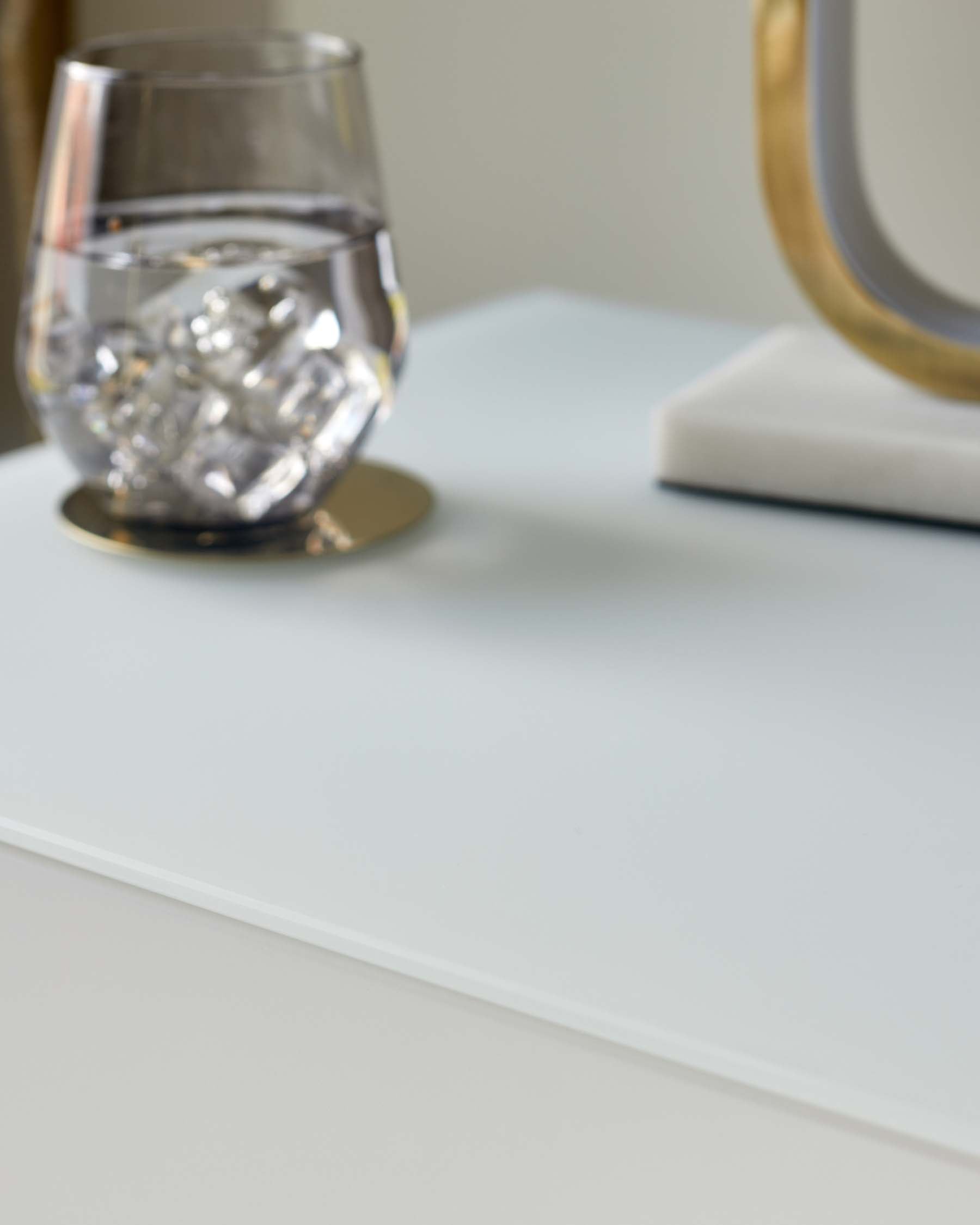 Benton Single Drawer White Bedside Table