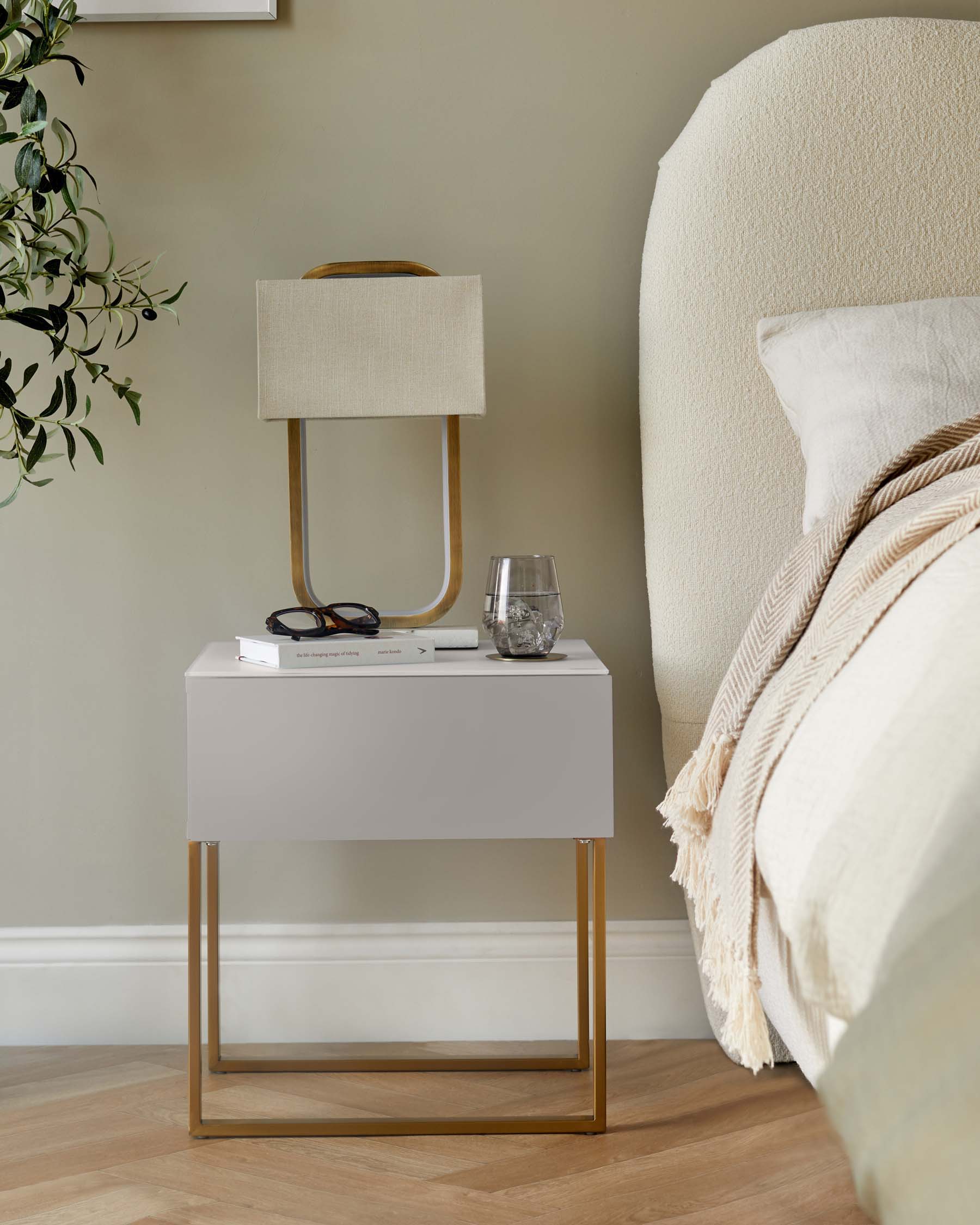 Benton Grey Single Drawer Bedside Table