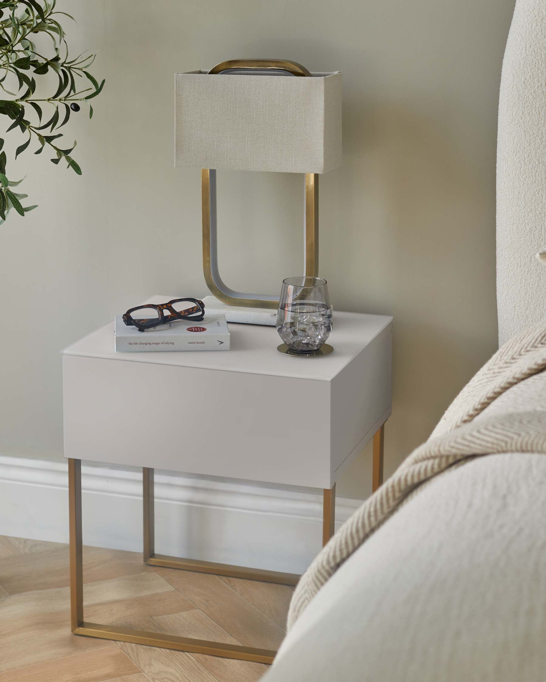 Benton Grey Single Drawer Bedside Table