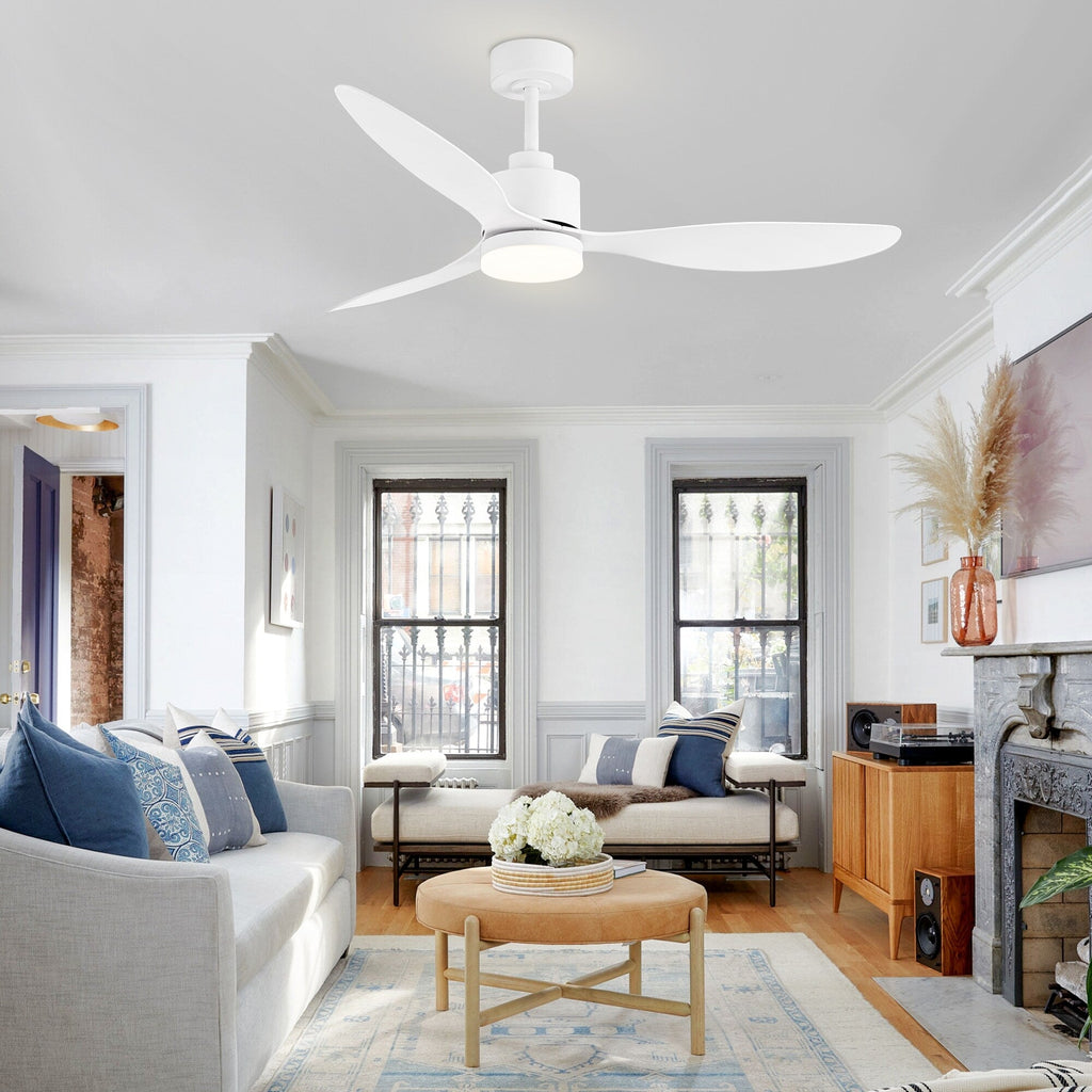 52 Inch LED Ceiling Fan with Lights Remote(3-Blade)