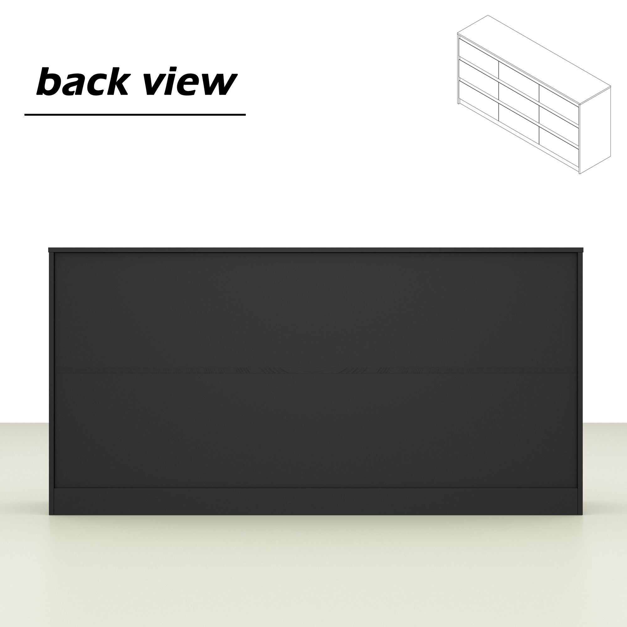 63W 9 Drawer Dresser Accent Dresser for Living Room Bedroom Chest