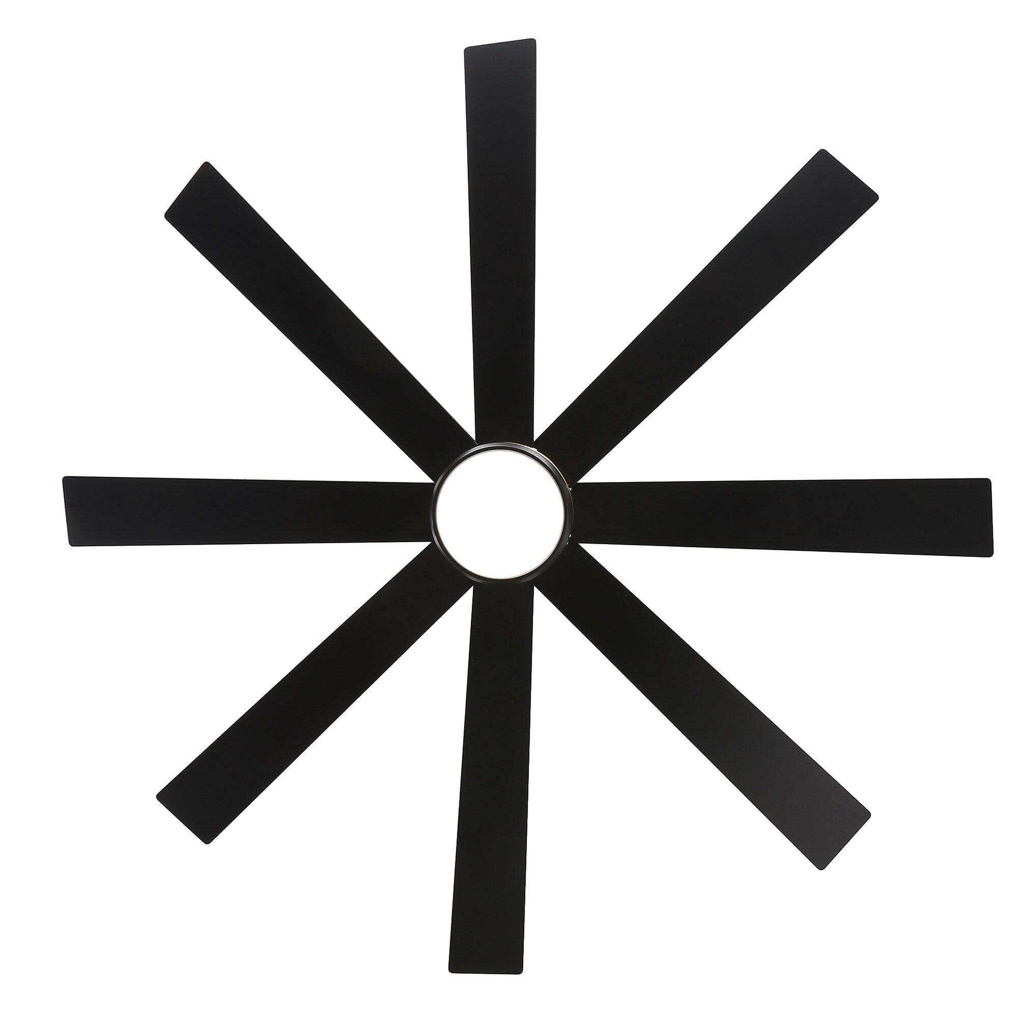 65 Inch 8-Blade Black LED Ceiling Fan with Light and Remote