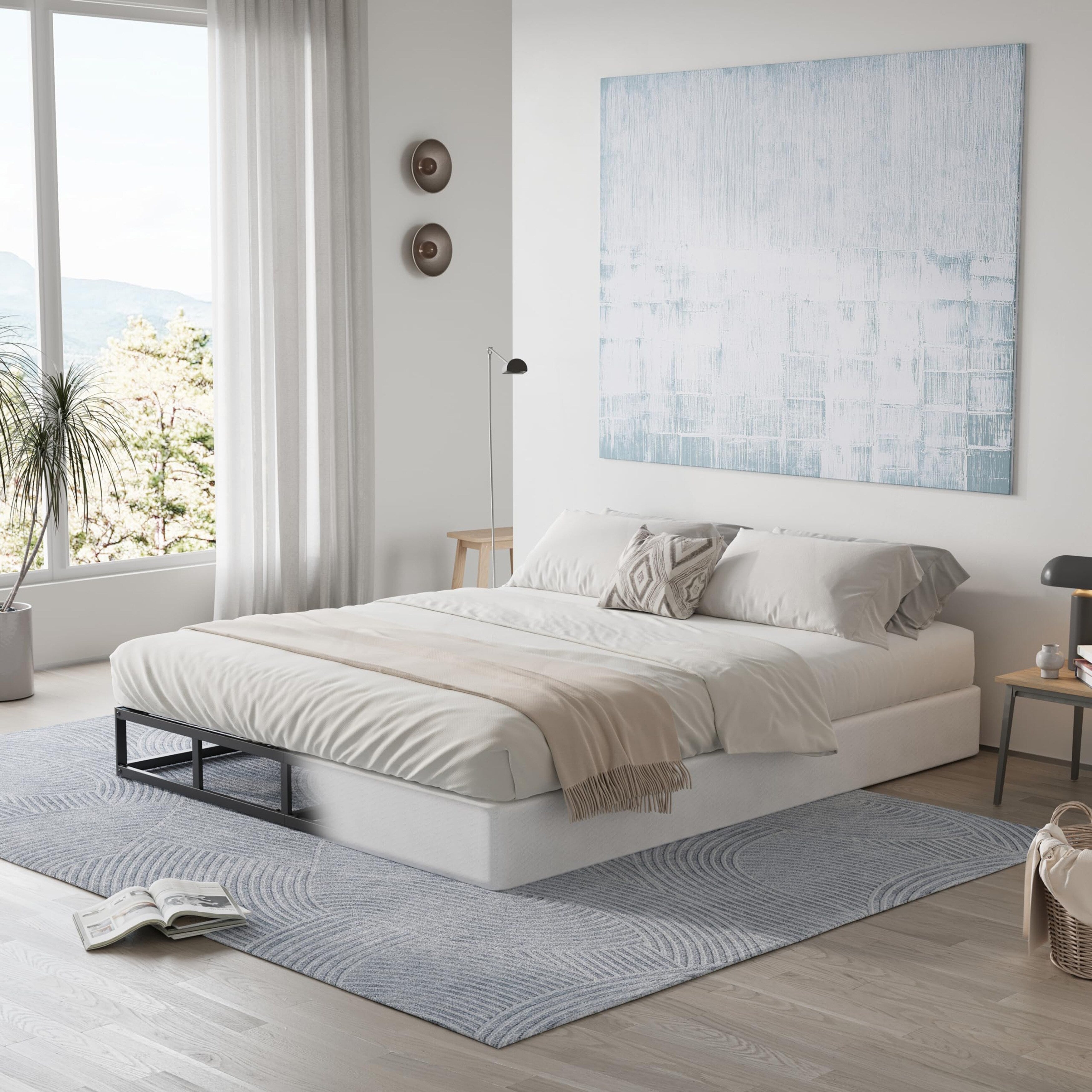 FSCHOS 7 Inch Metal Box Spring, Basics Mattress Foundation, No Legs