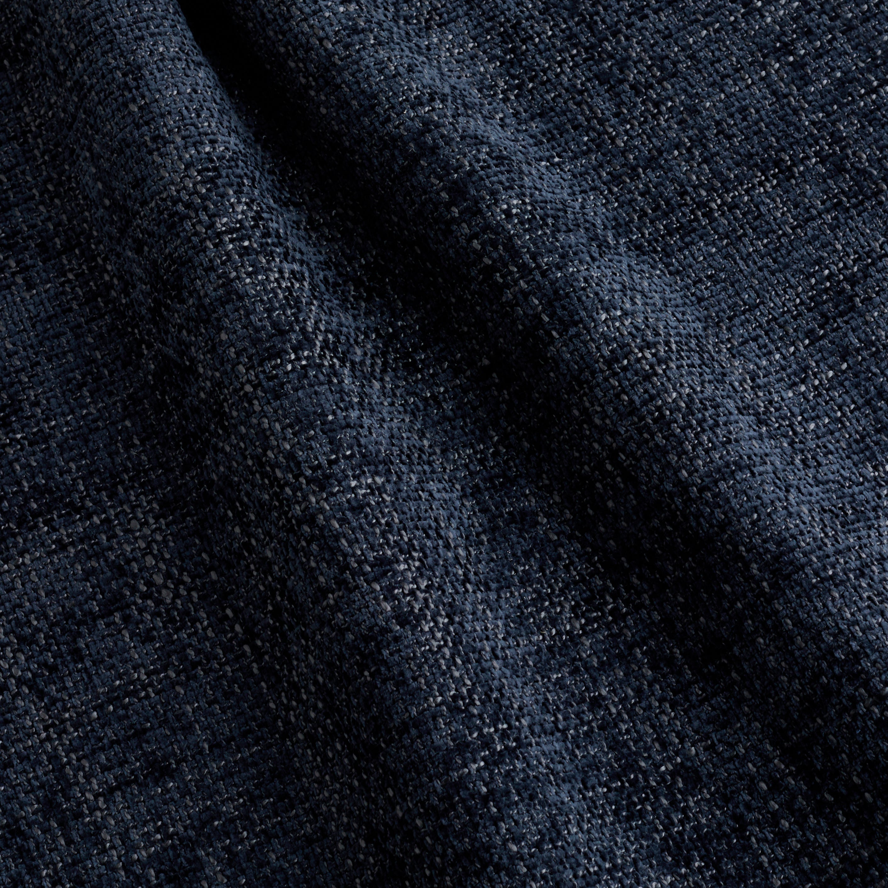 Dark Blue Chunky Weave Fabric