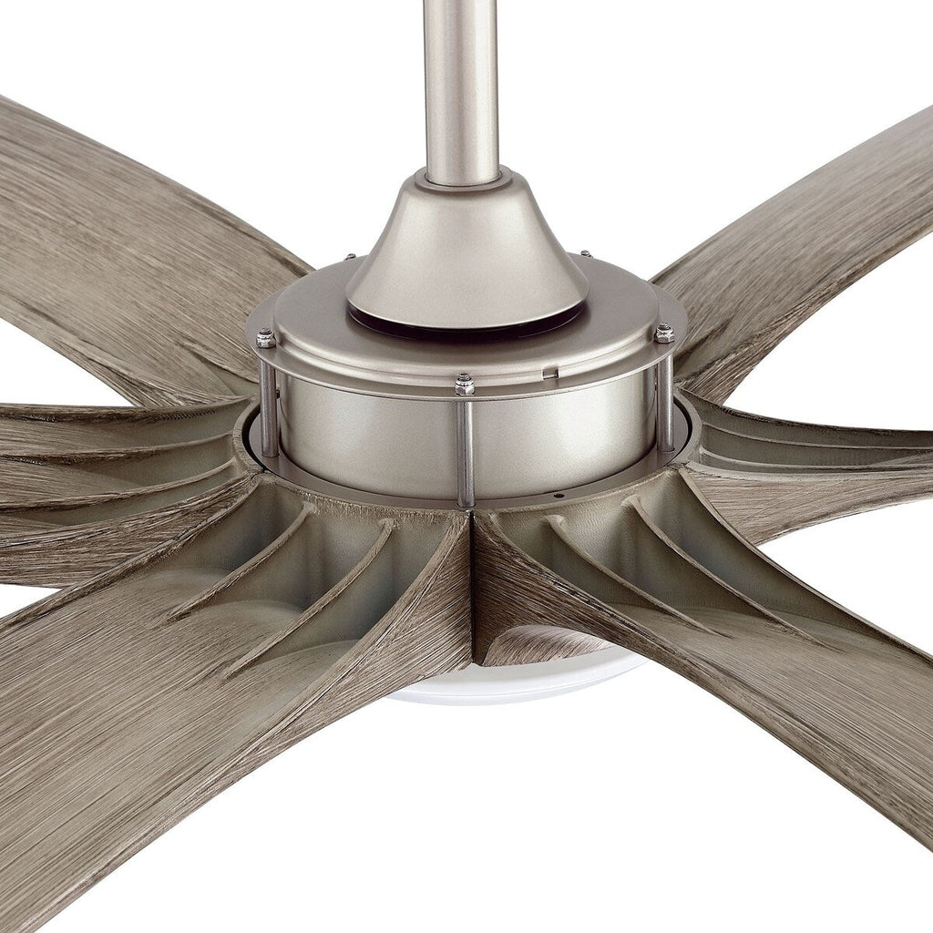72-inch Driftwood 6-Blade Large DC Ceiling Fan with Light and Remote