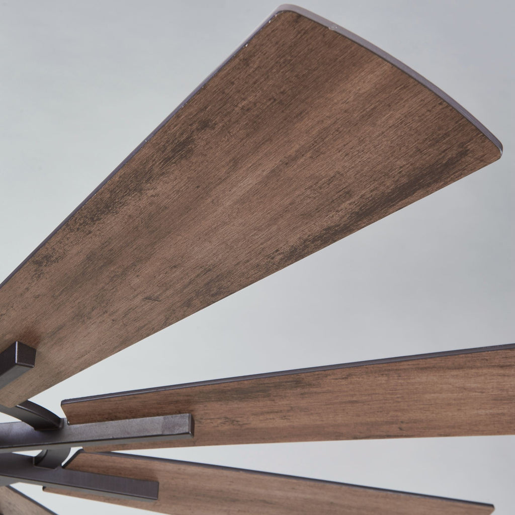 60 Oil-rubbed Bronze Large Windmill Ceiling Fan with Light and Remote - 60 Inches