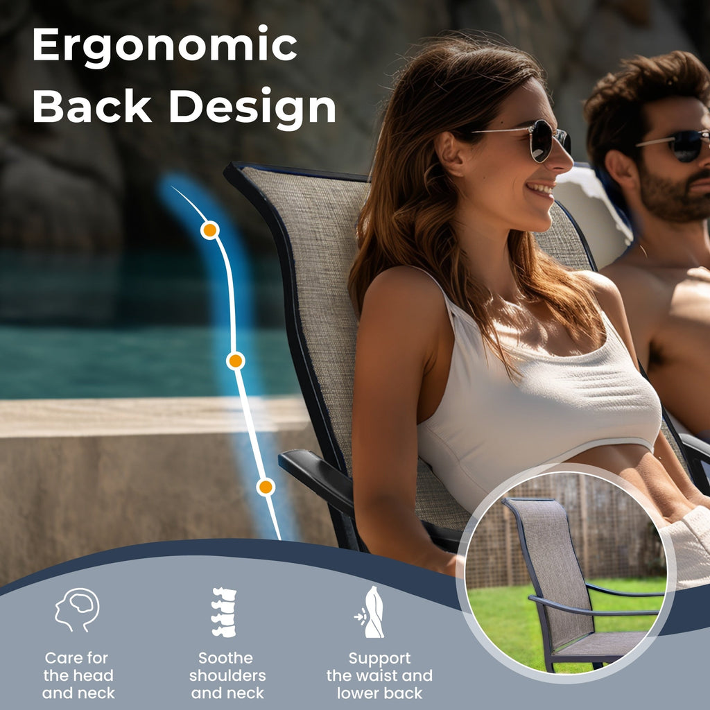 MAISON ARTS 8 PCS Patio Dining Set with 13ft Patio Umbrella