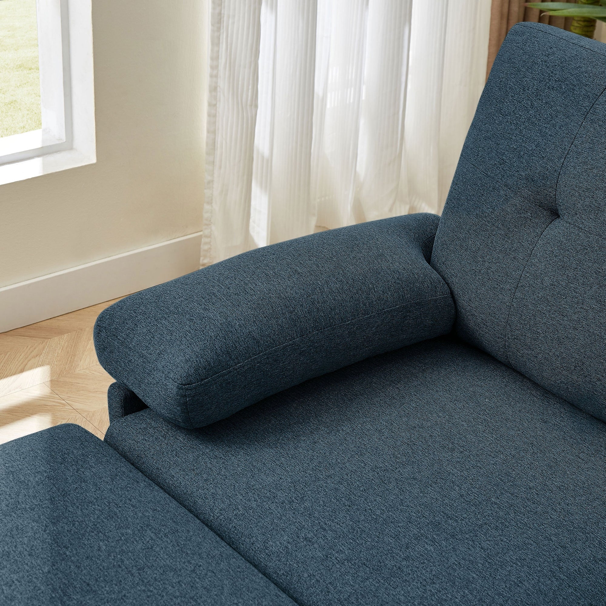 86.22 L Shaped Sectional Sofa with Side Storage Pockets