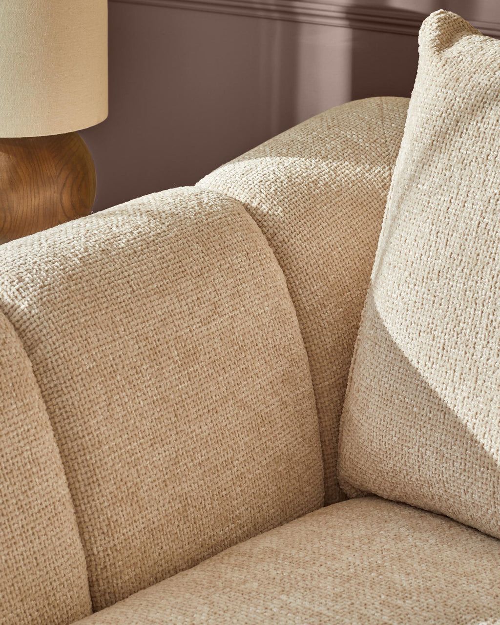 Genevieve natural chunky weave 2 seater sofa