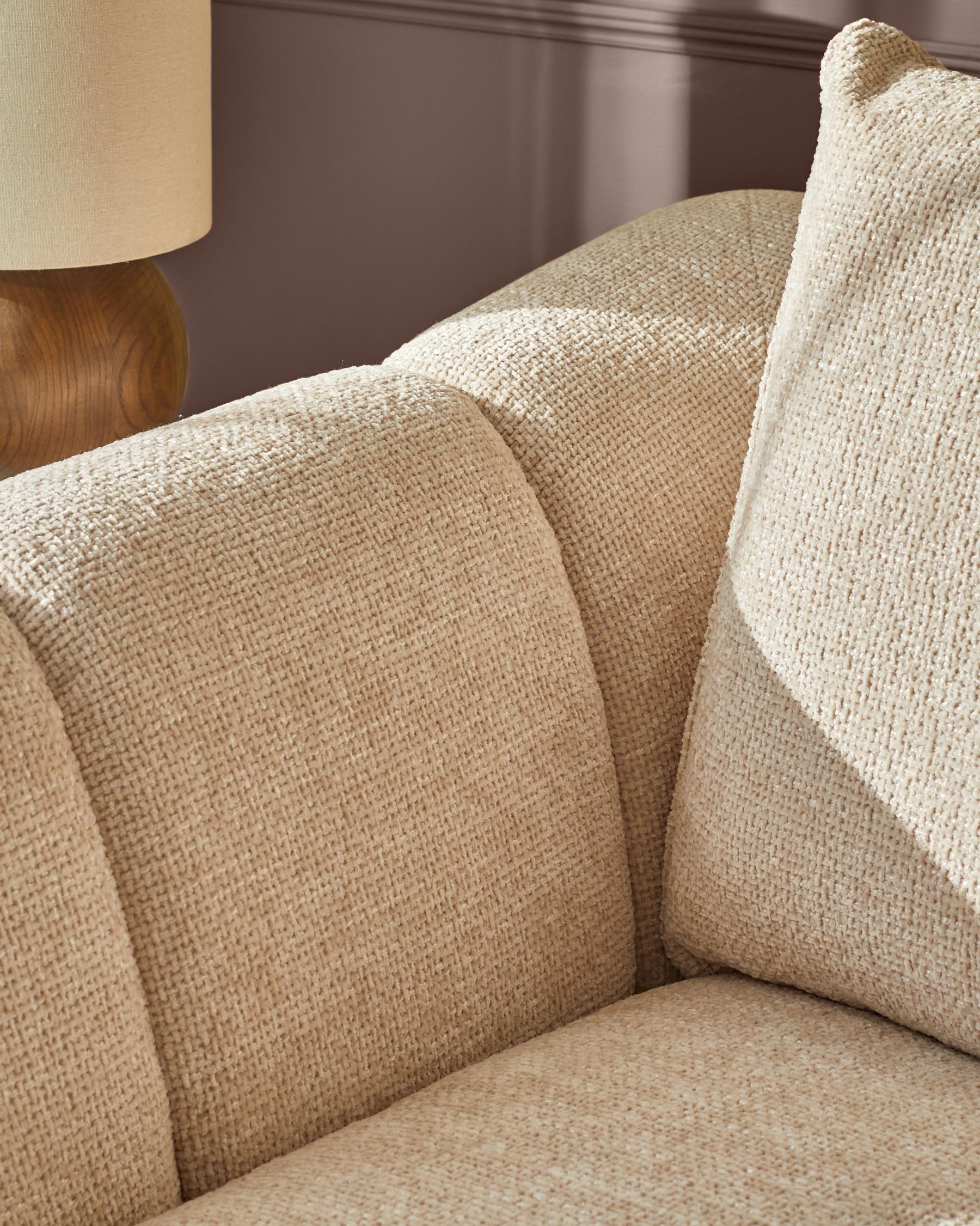 Genevieve natural chunky weave 2 seater sofa