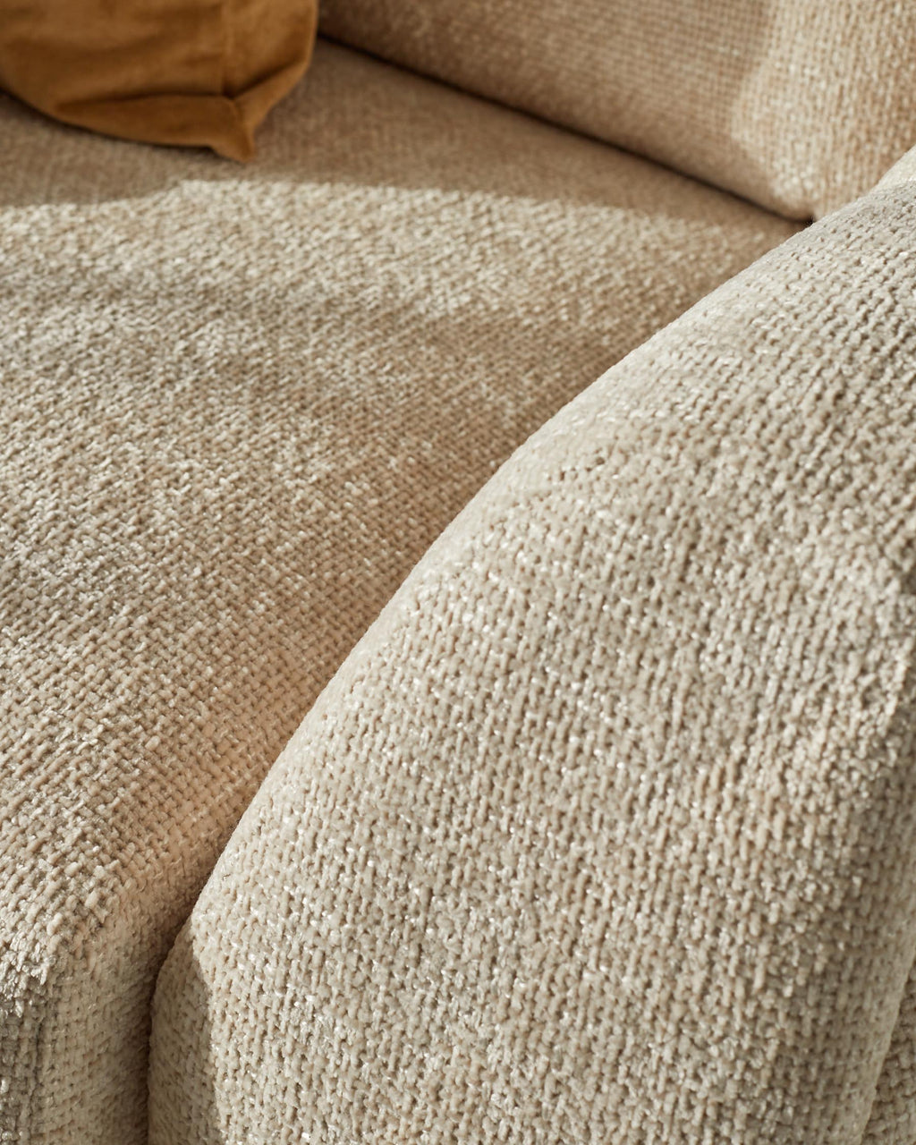 Genevieve natural chunky weave 2 seater sofa