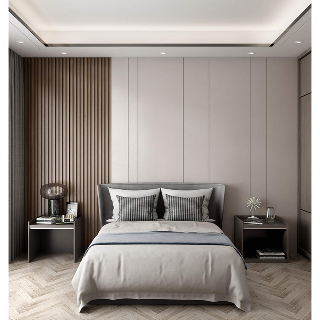 93 in. x 6 in x 0.8 in. Solid Wood Wall Siding Board - 3pc+1pc EndTrim