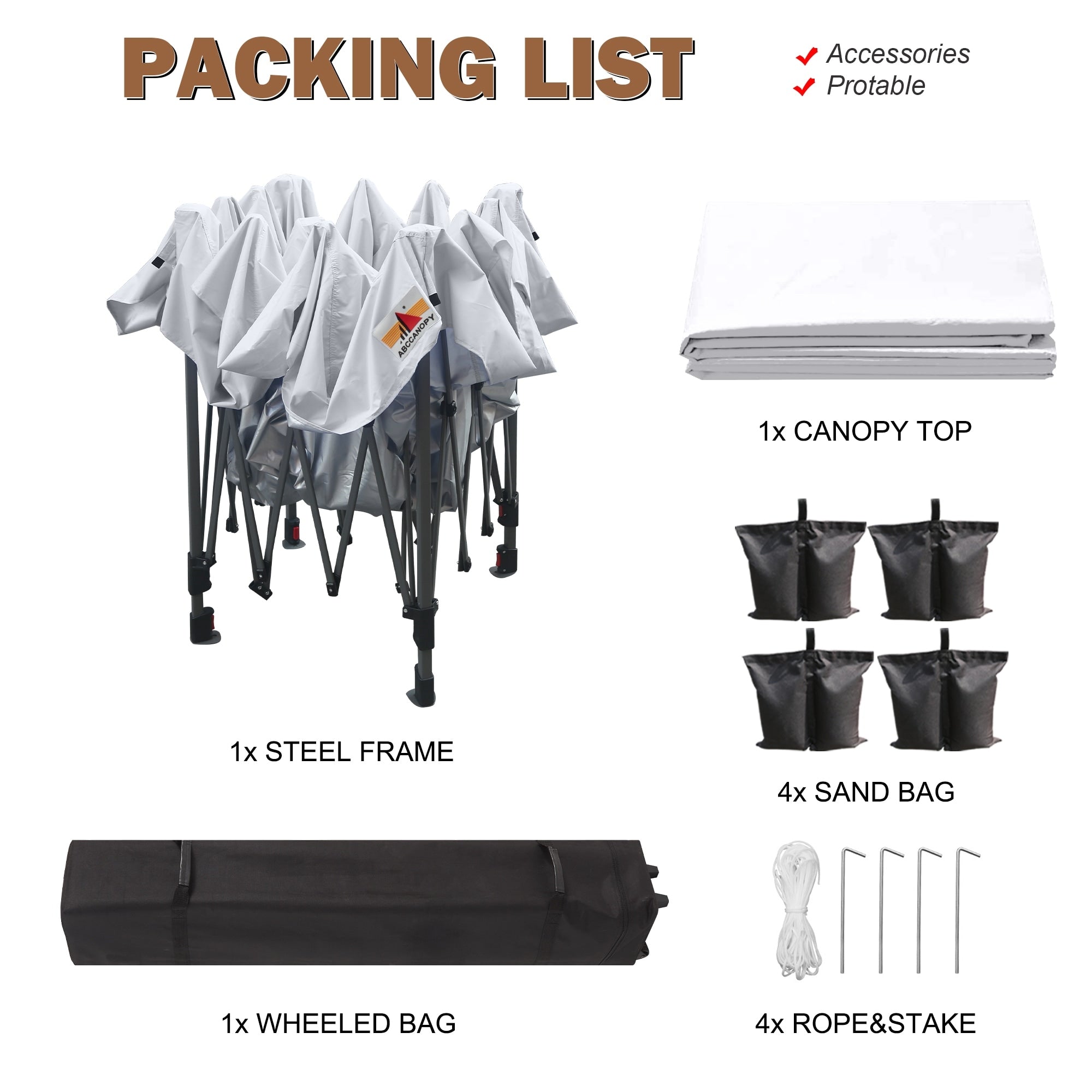 ABCCANOPY Durable Easy Pop up Canopy Tent Outdoor canopy tent