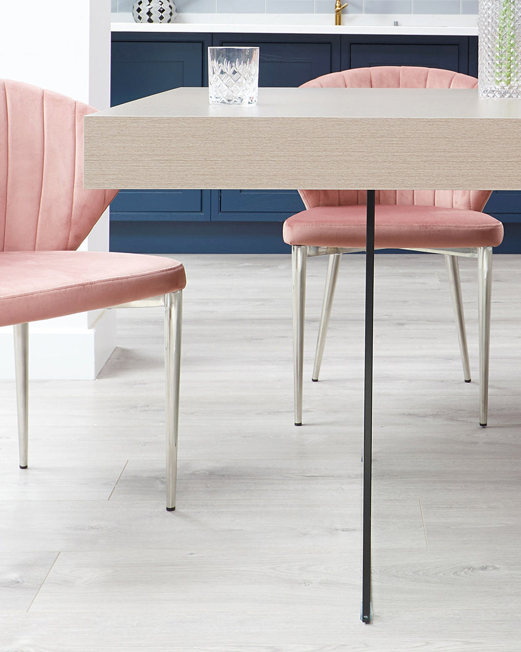 Aria Grey Oak And Glass 8 Seater Dining Table