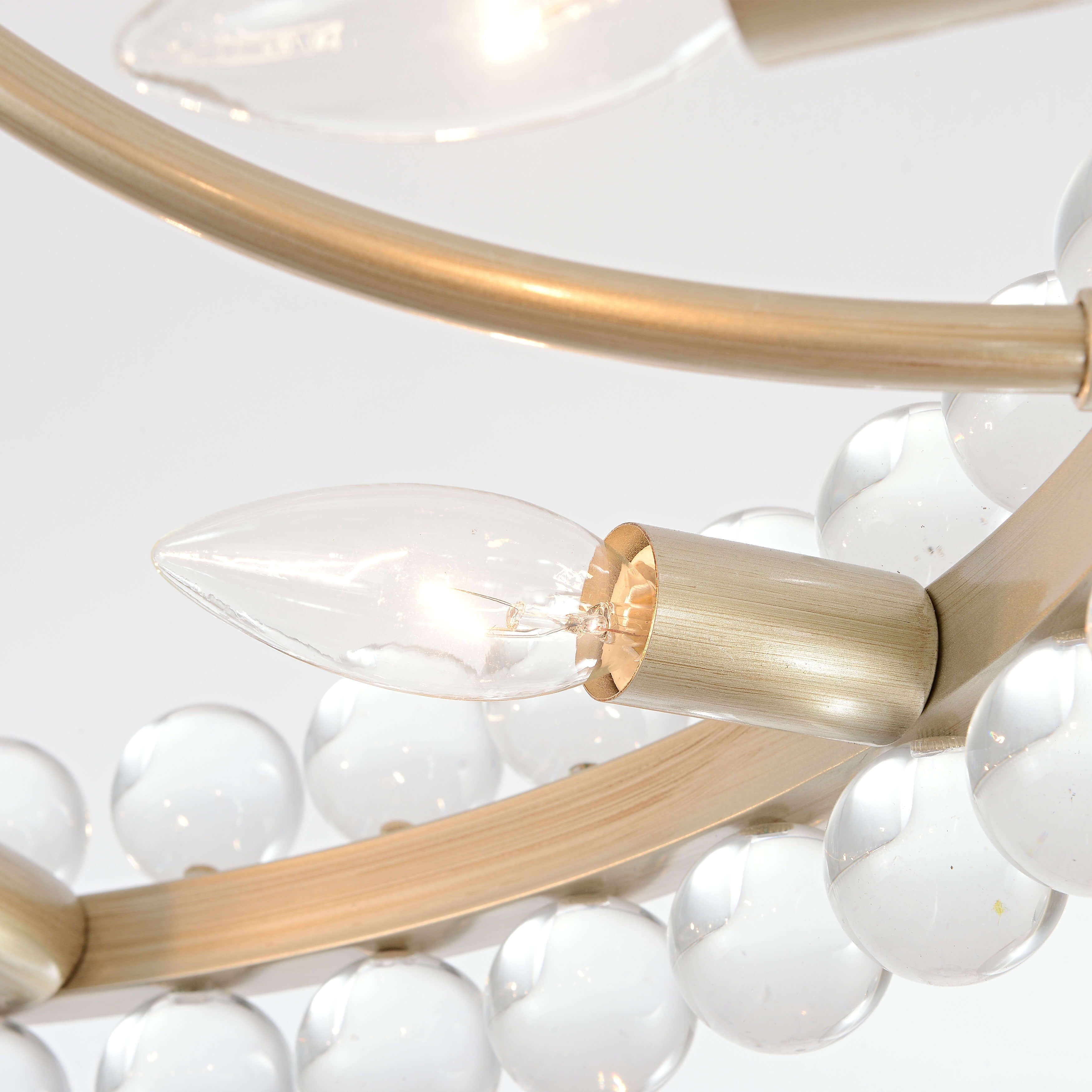 Elvira 8-Light Wagon Wheel Crystal Semi-Flush Mount