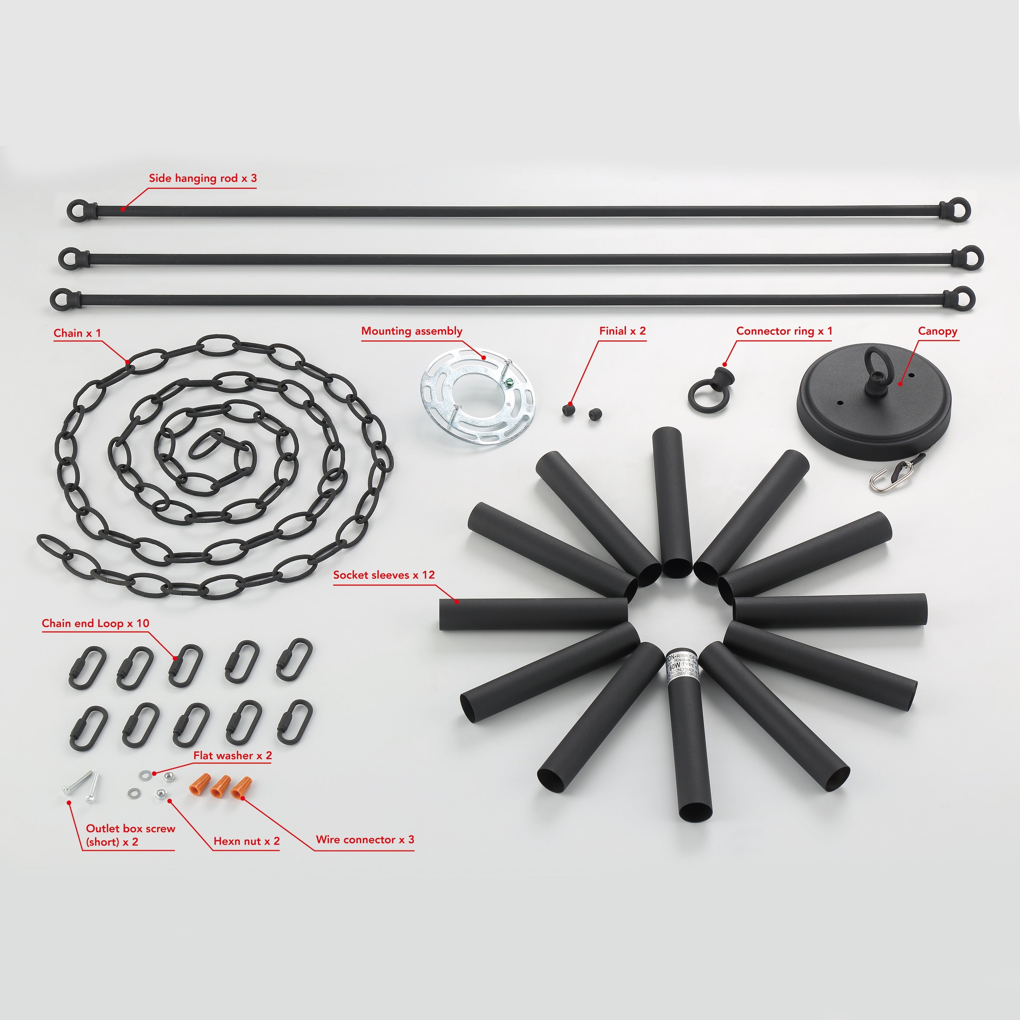 Acroma 12-light Farmhouse 40In Wagon Wheel Chandelier with UL - 40'' D x 138'' H