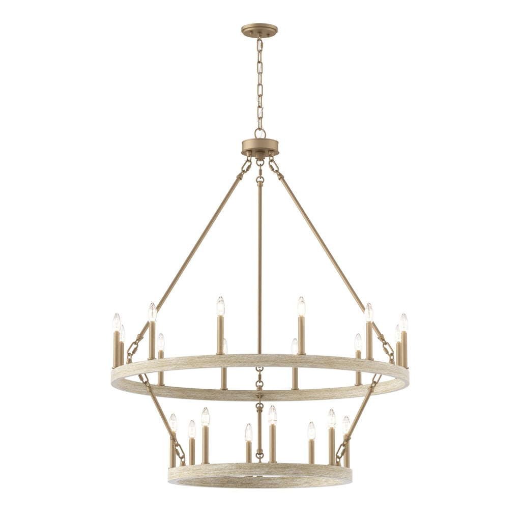 Acroma 20-light Modern Farmhouse 40In Round Wagon Wheel Chandelier with UL