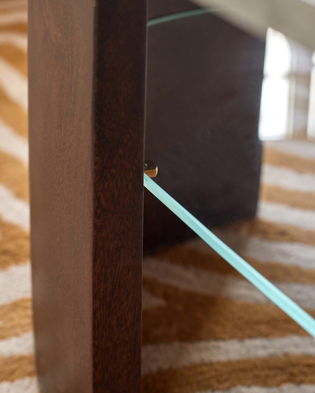 Adalynn dark wood toronto marble coffee table with mango wood