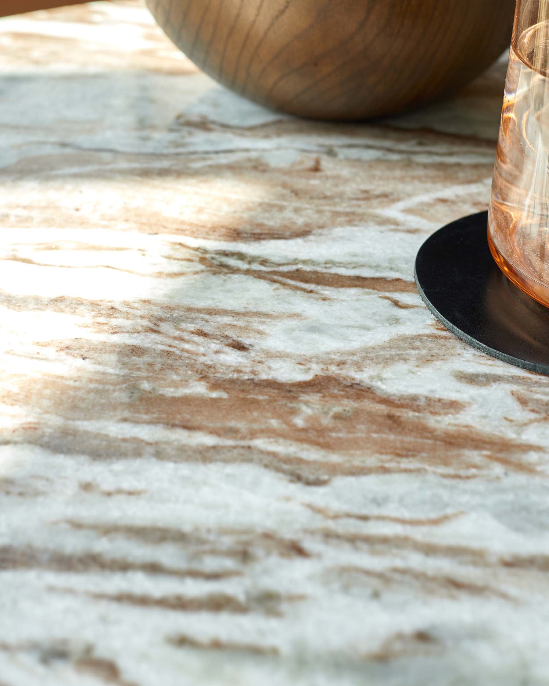 Adalynn dark wood toronto marble side table