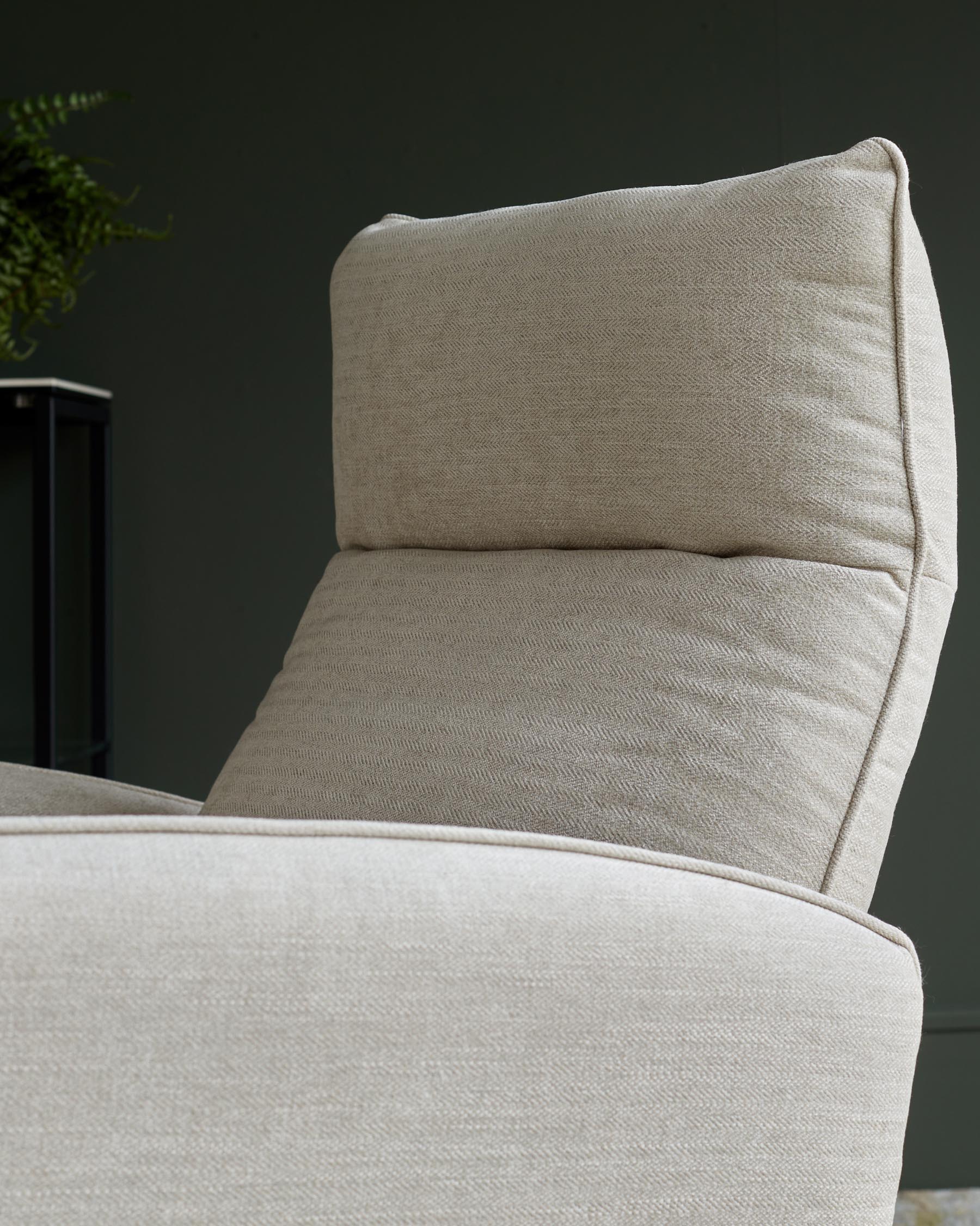 Aiden ivory fabric massage recliner accent chair