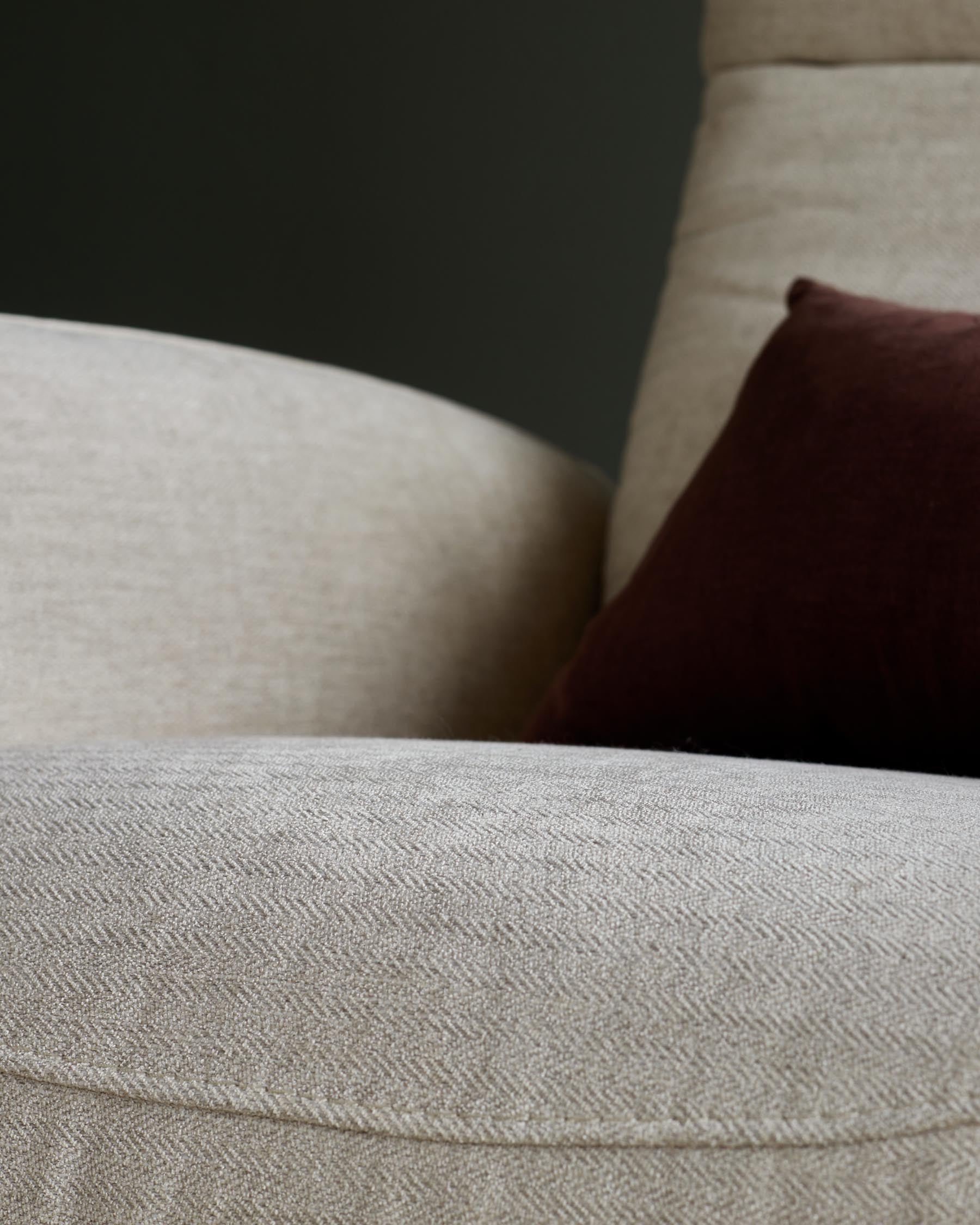 Aiden ivory fabric massage recliner accent chair