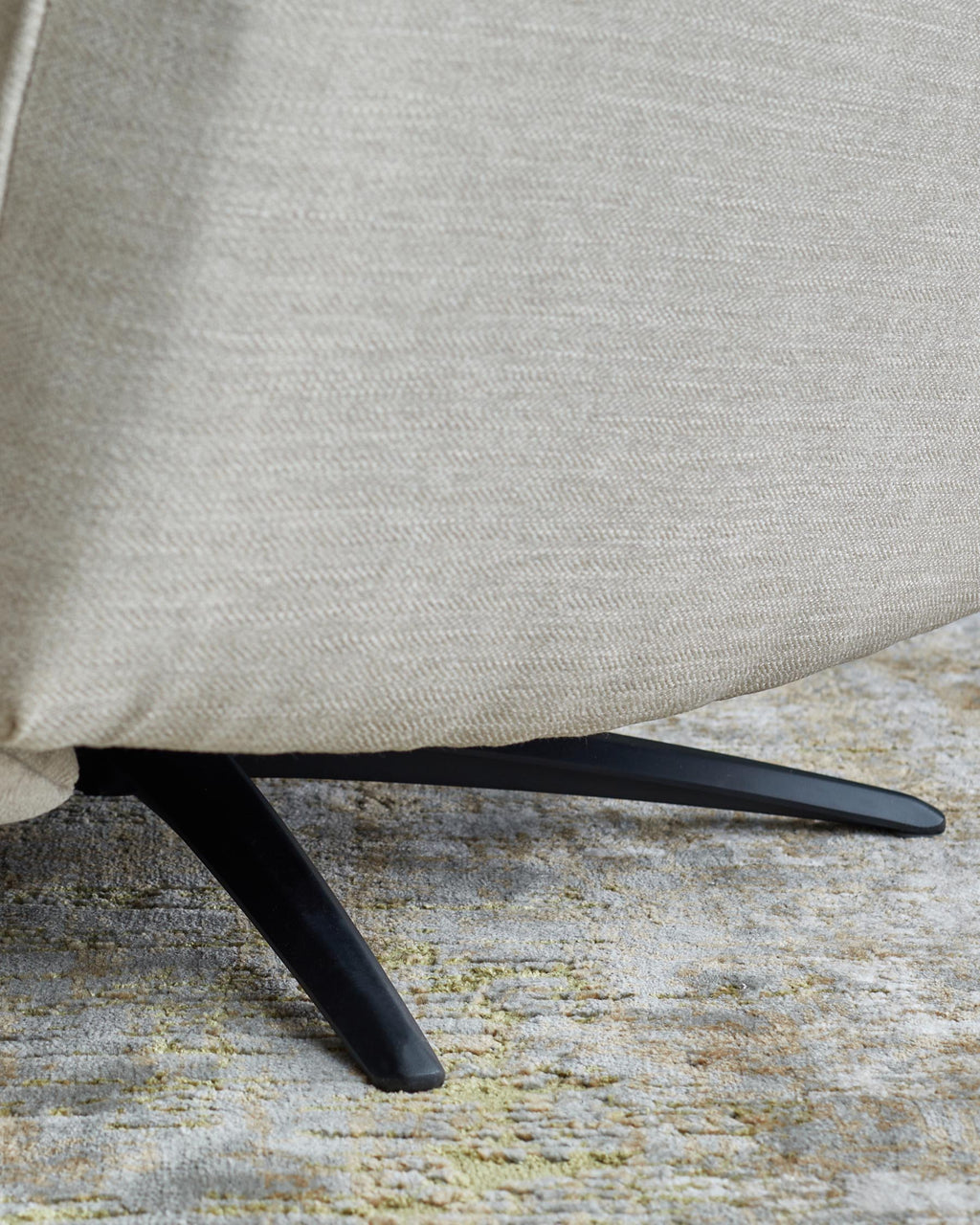 Aiden ivory fabric massage recliner accent chair