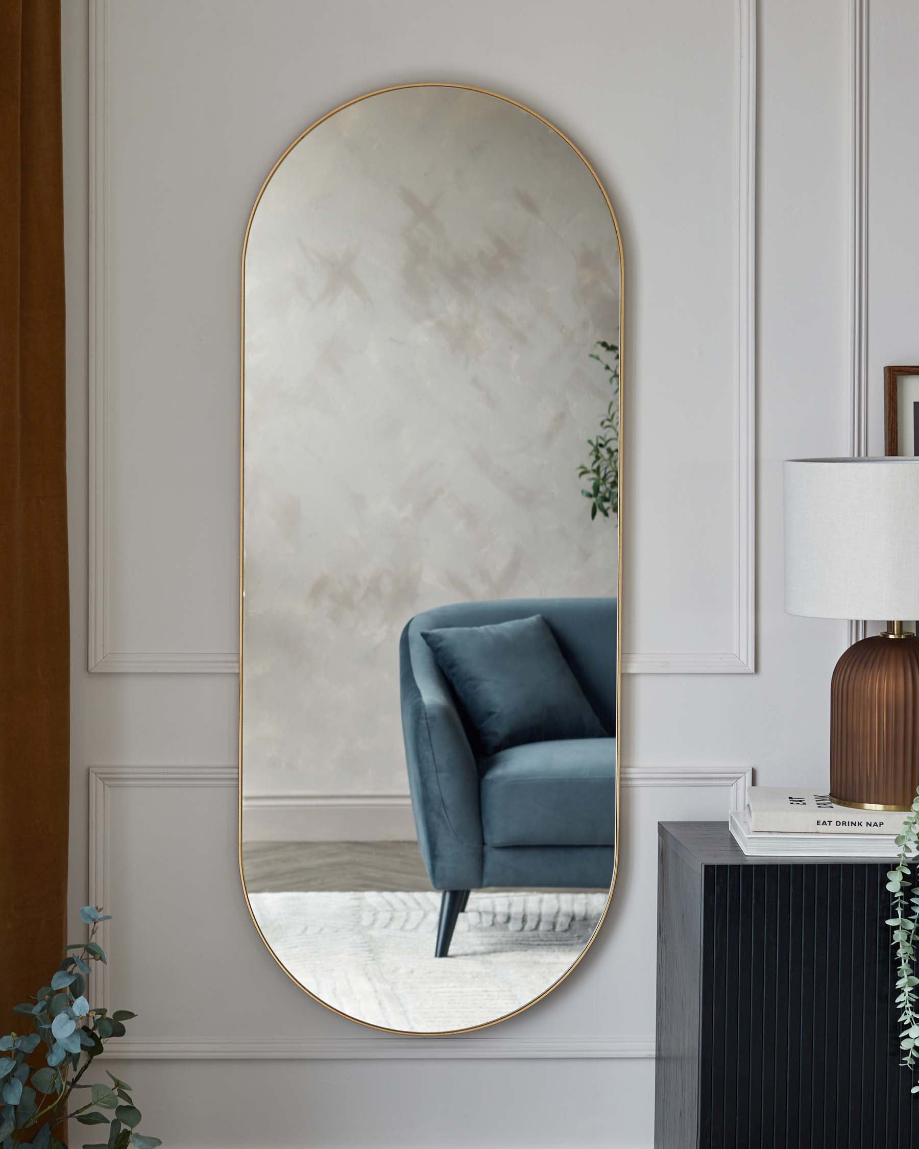 Alarik Large Full Length Wall Mirror Gold