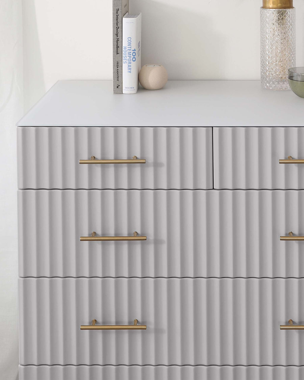 Albury light grey chest of drawers