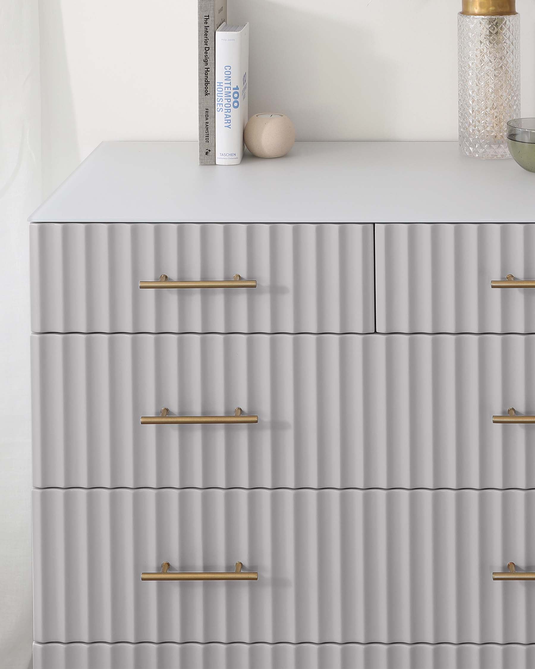 Albury light grey chest of drawers