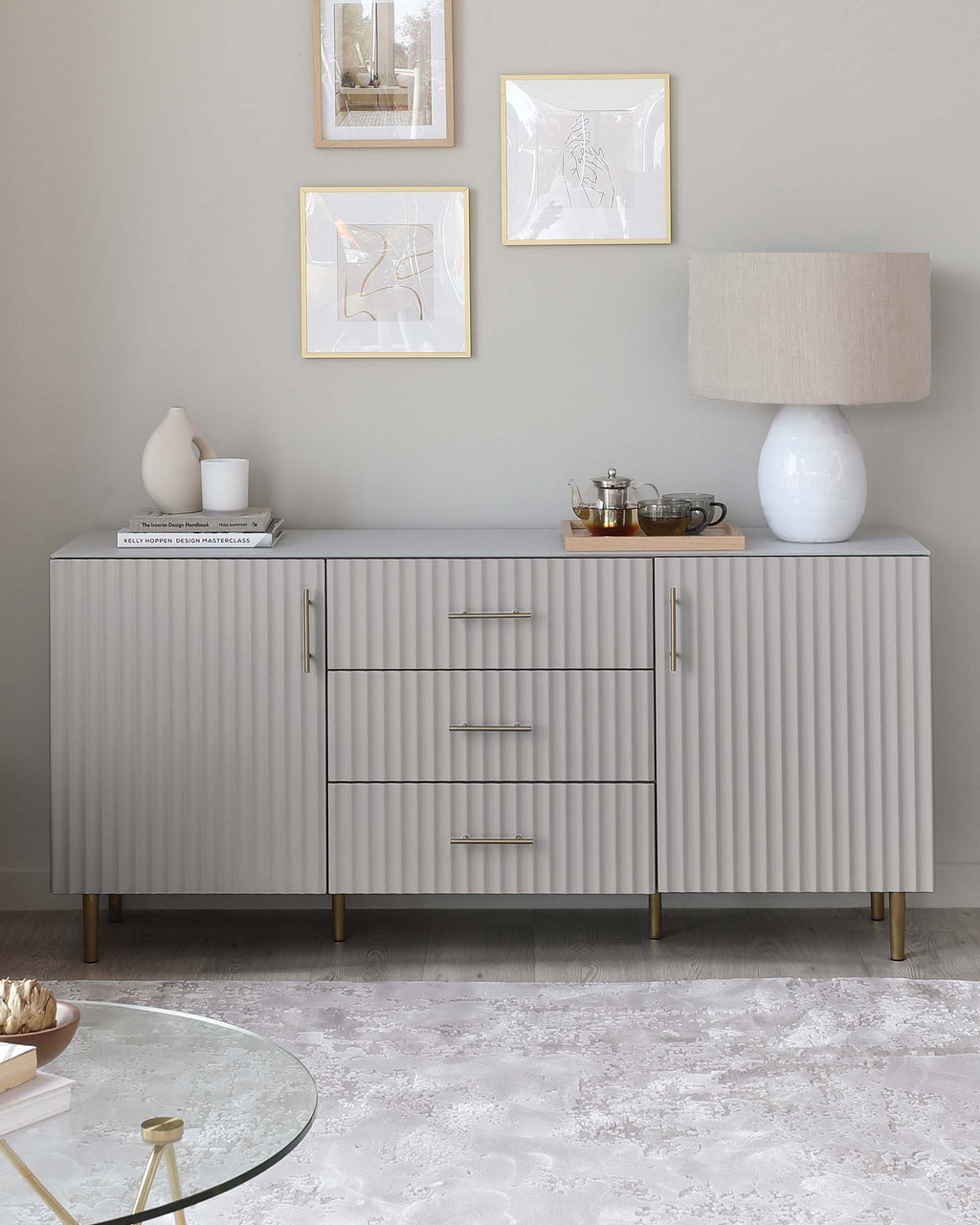 Albury light grey sideboard