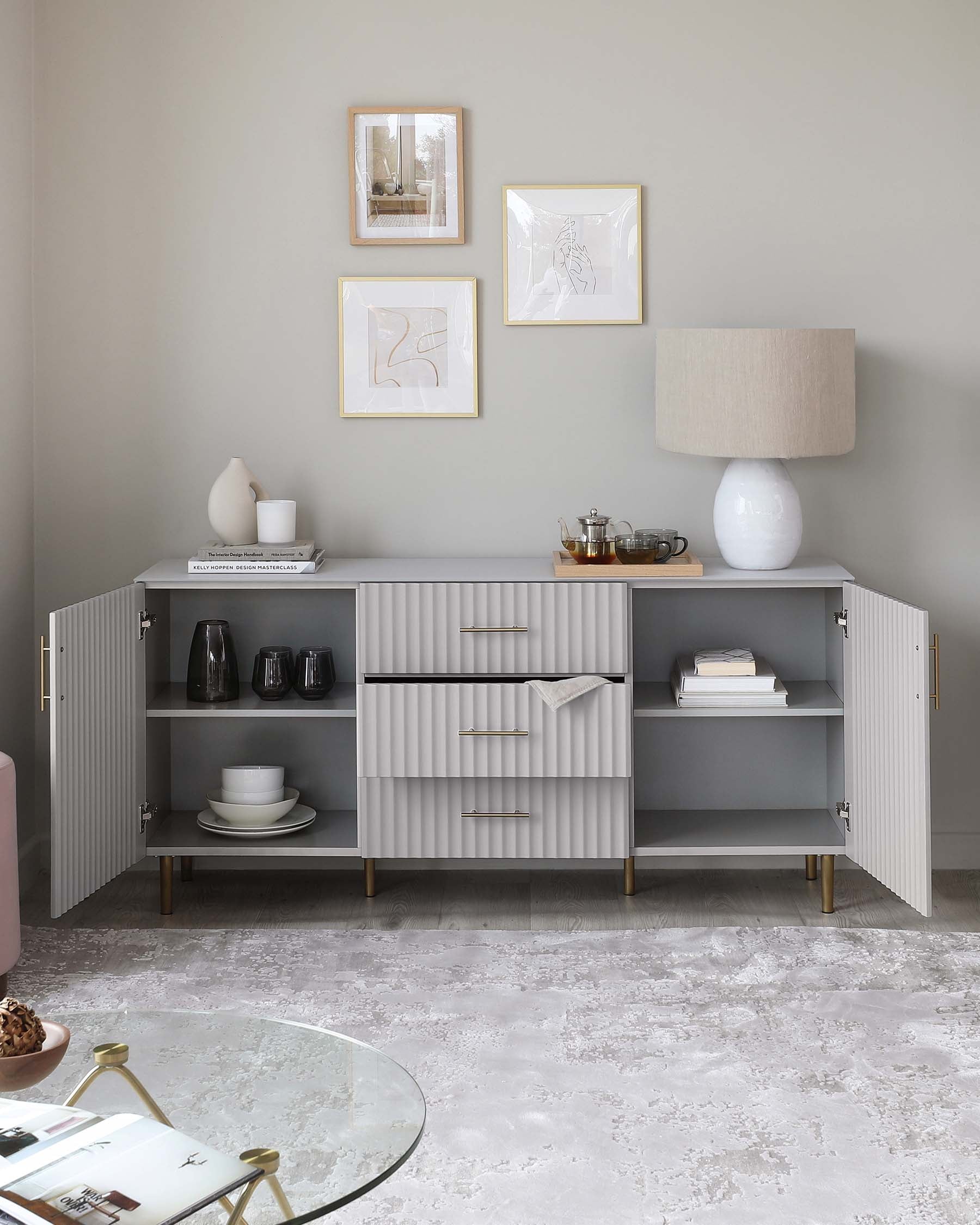Albury light grey sideboard