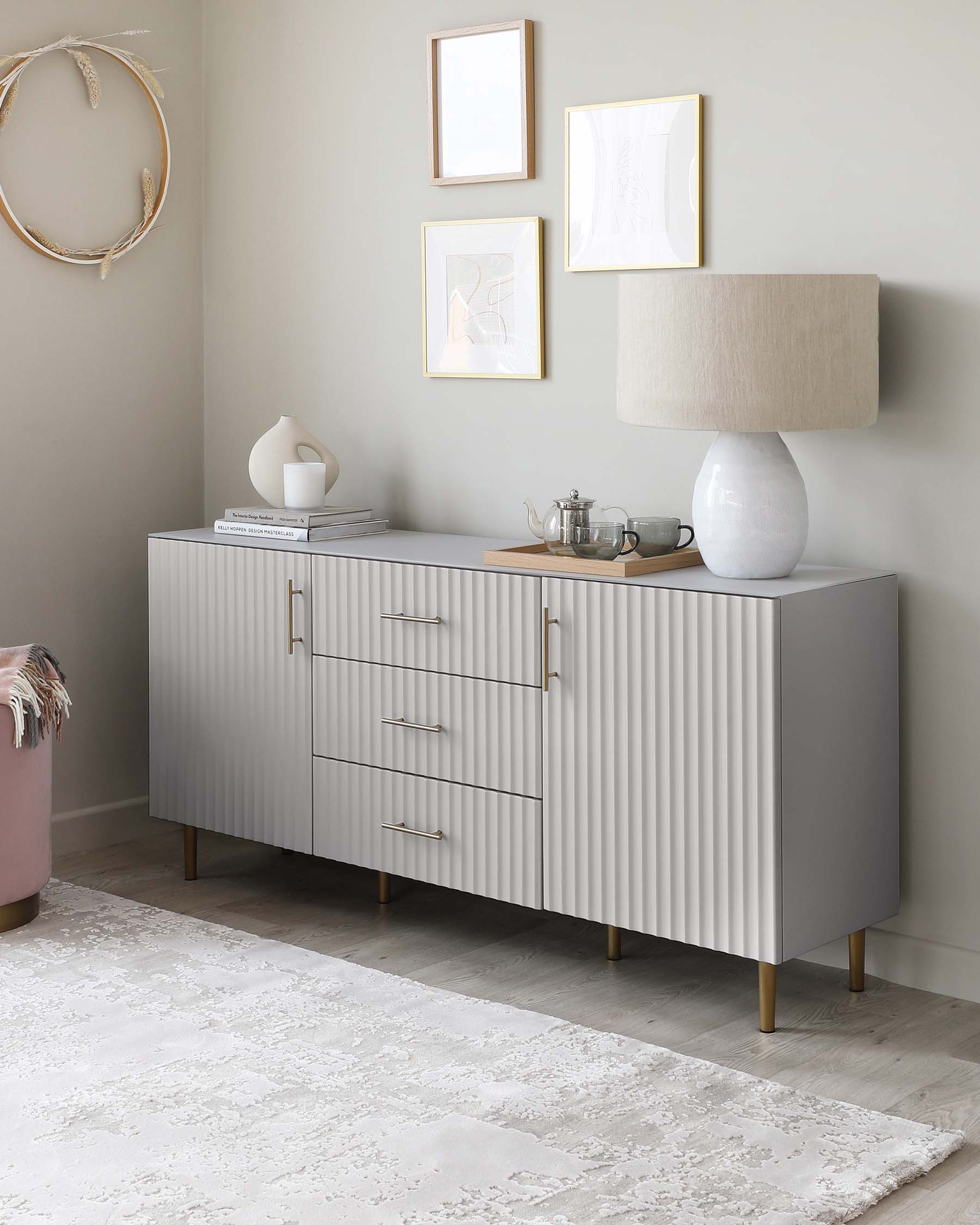 Albury light grey sideboard