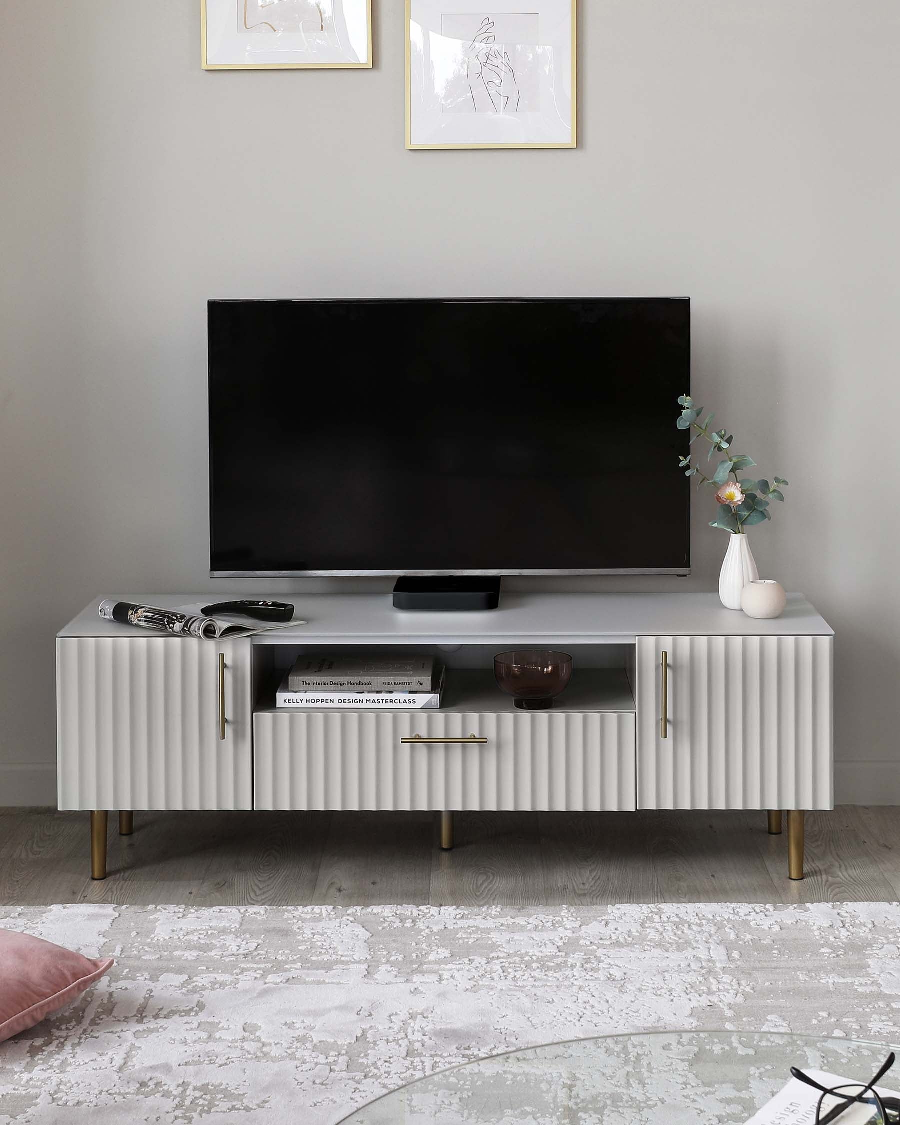 Albury light grey TV unit