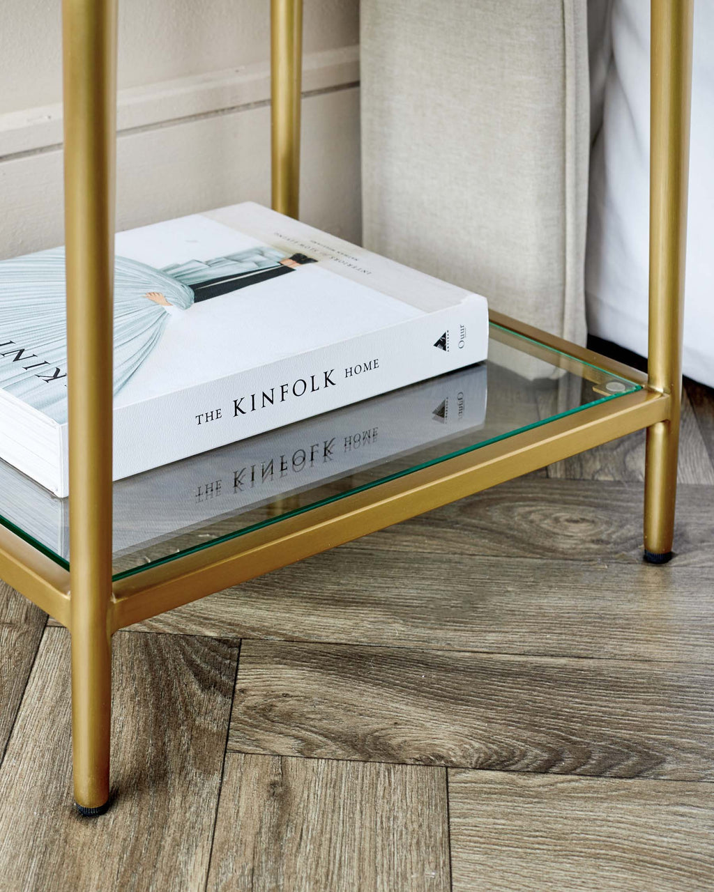 Albury Light Grey Bedside Table with single drawer