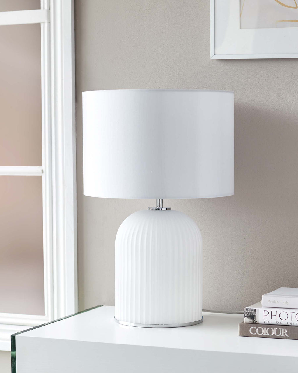 Amalfi Dual-Lit White Table Lamp