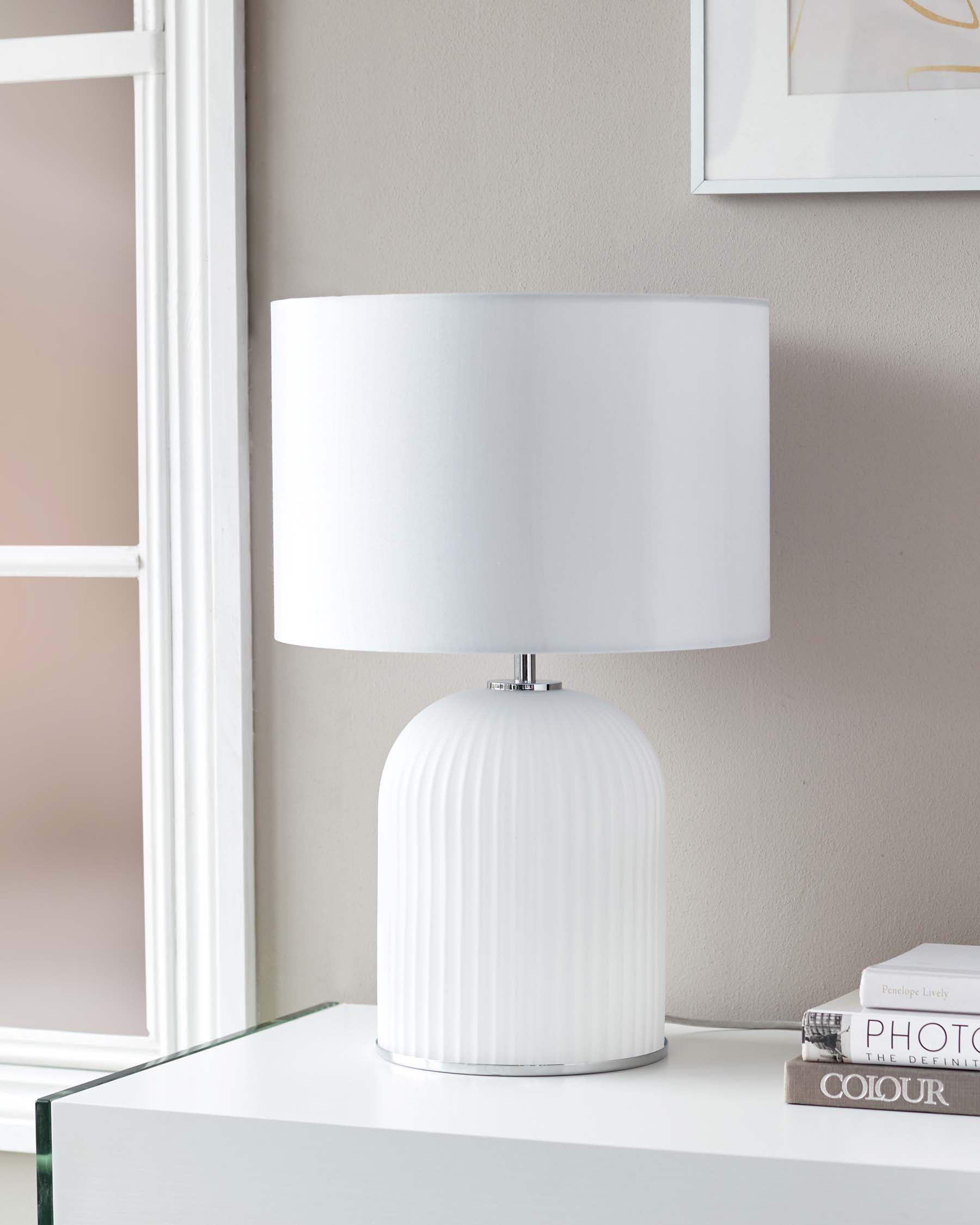 Amalfi Dual-Lit White Table Lamp