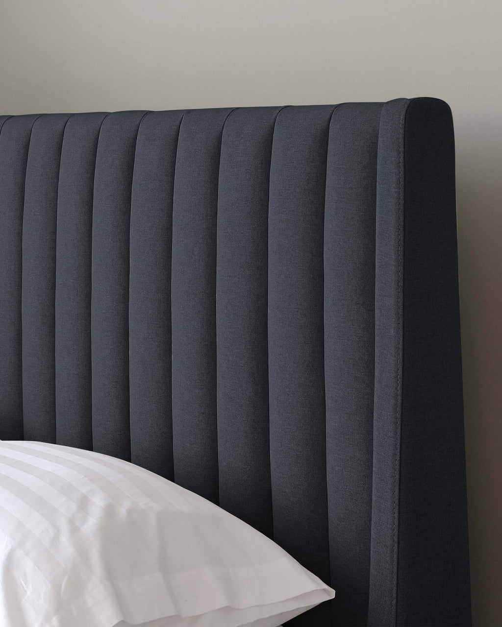 Amalfi Navy Fabric Double Ottoman Storage Bed