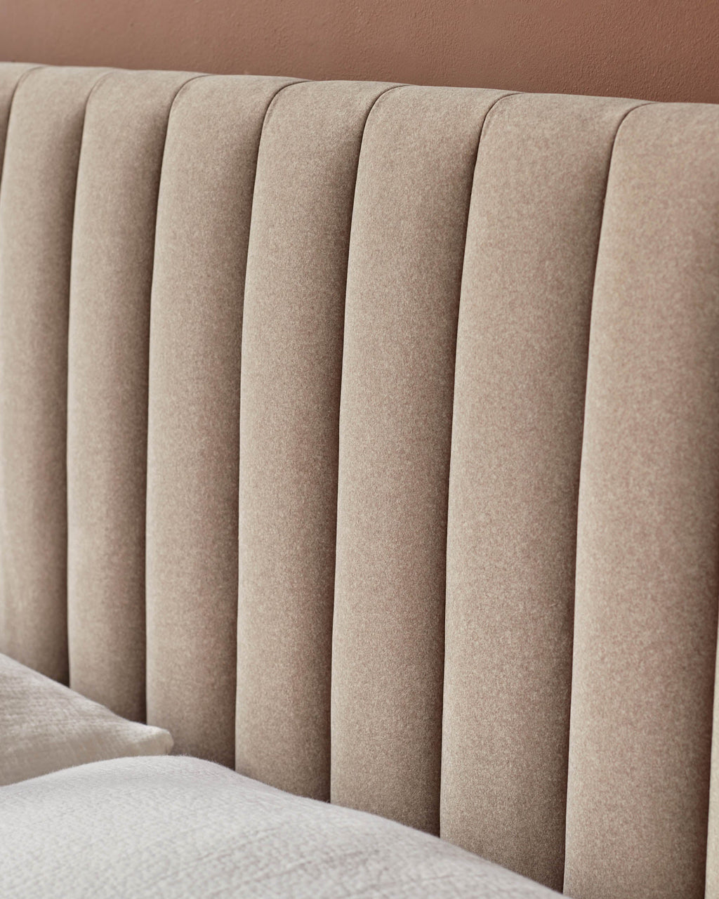 Amalfi mocha fabric super king ottoman storage bed