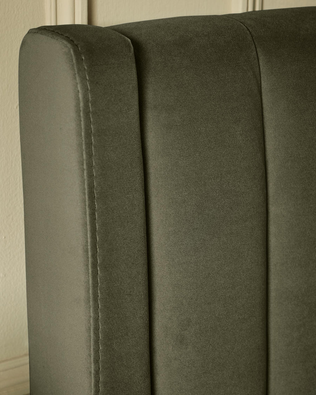 Amalfi olive green velvet king size ottoman storage bed