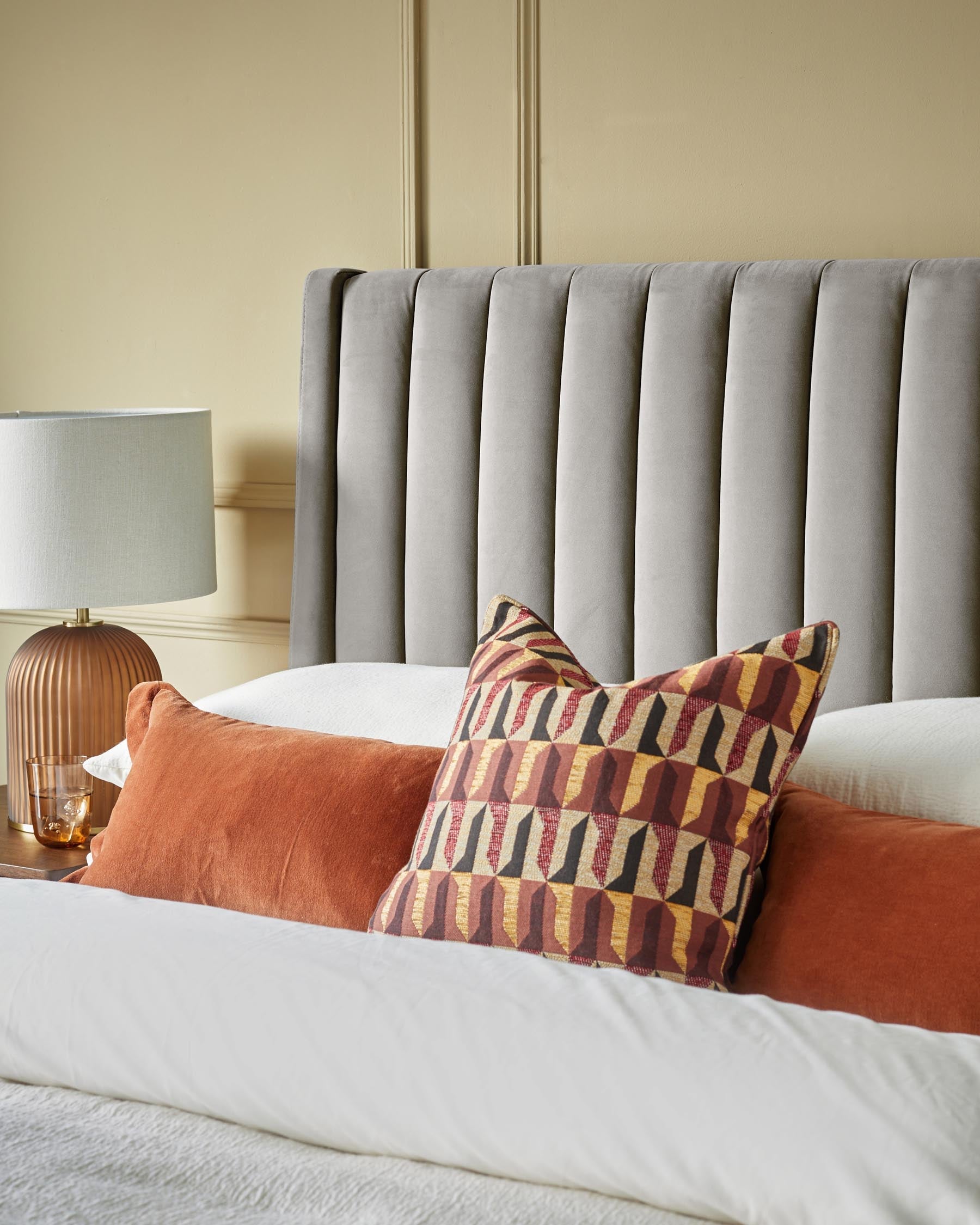 Amalfi light grey velvet double ottoman storage bed